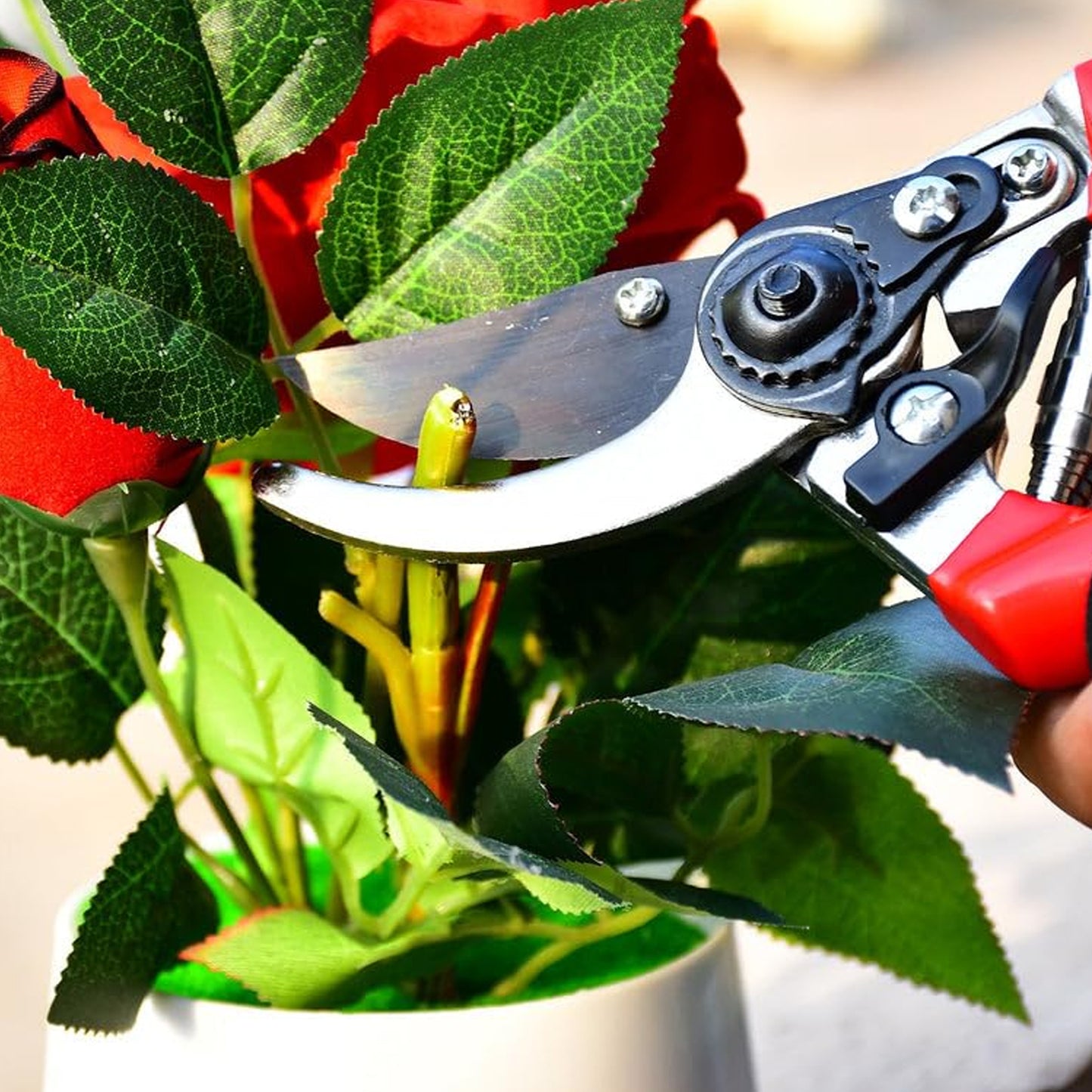21Cm Red GARDEN SHEARS SHARP CUTTER PRUNERS SCISSOR, PRUNER.