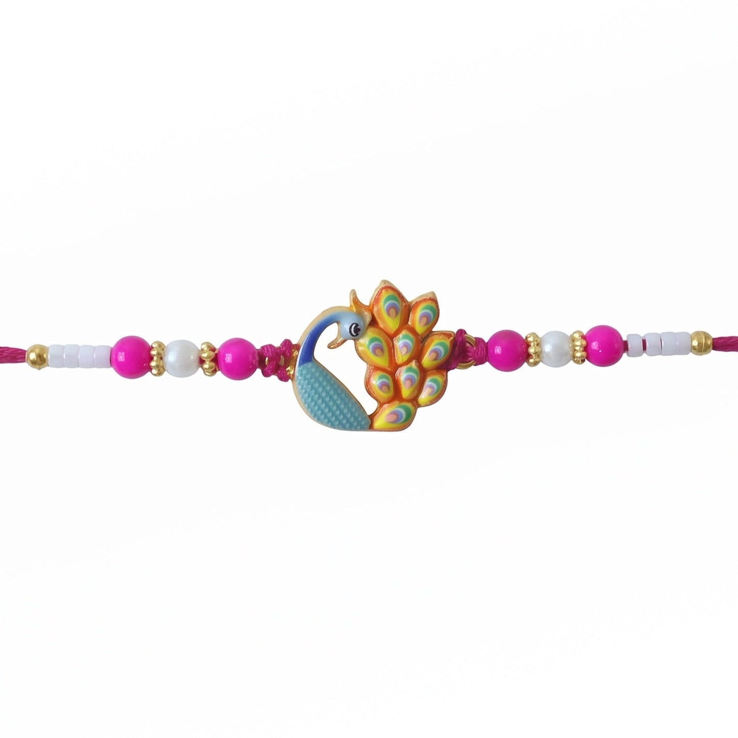 Lightweight, skin-friendly Rakhi with decorative beads