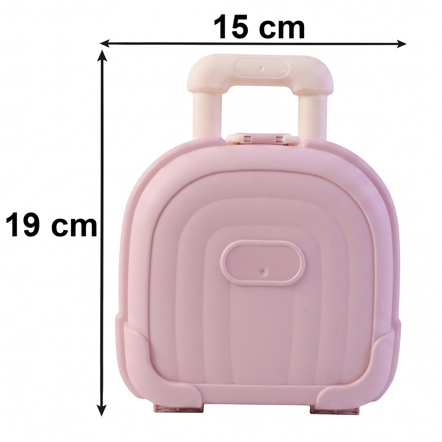 Mini Suitcase Shape Plastic Storage Box Cute Trolley Organizer Gift (1 Pc)