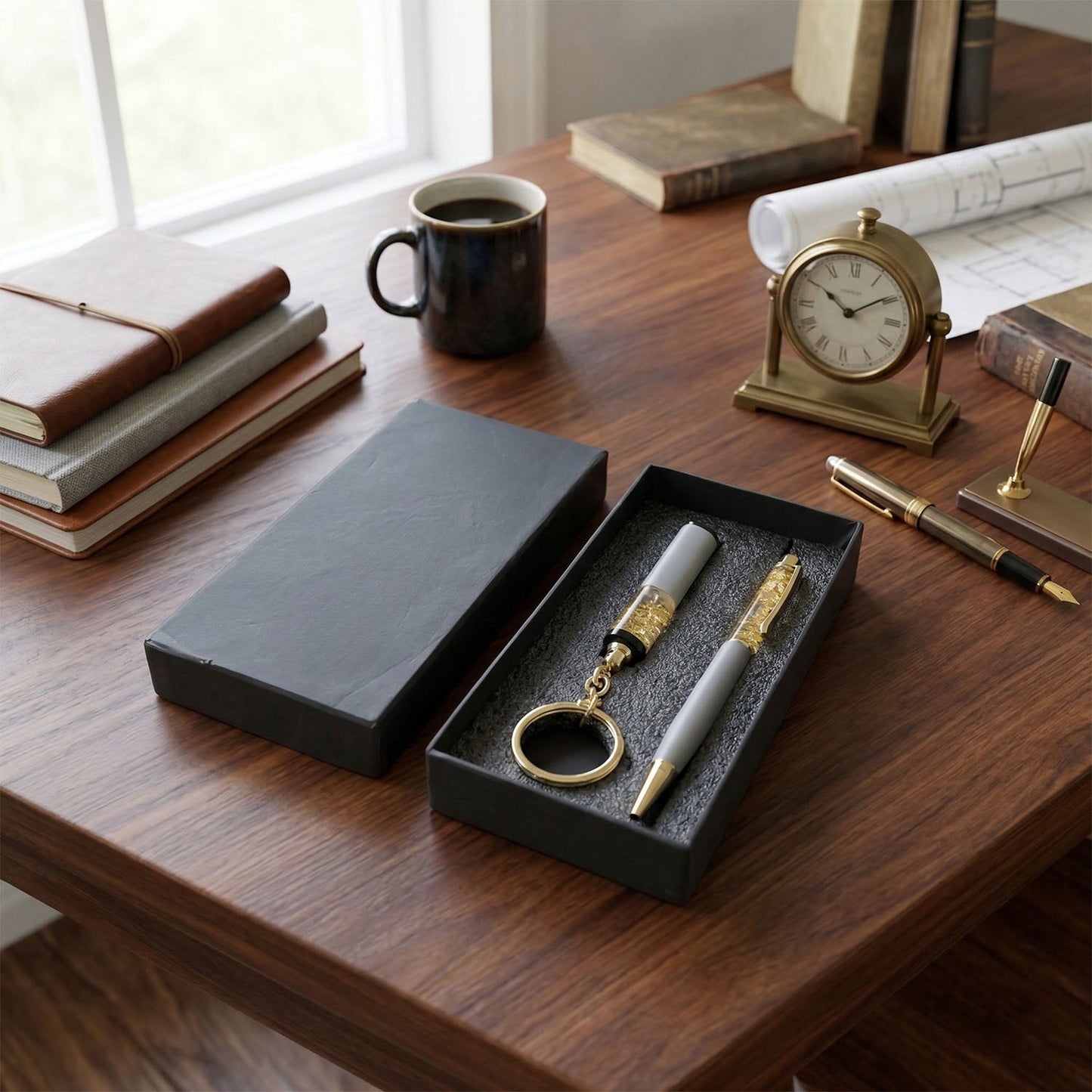 business gift set pen and keychain combo