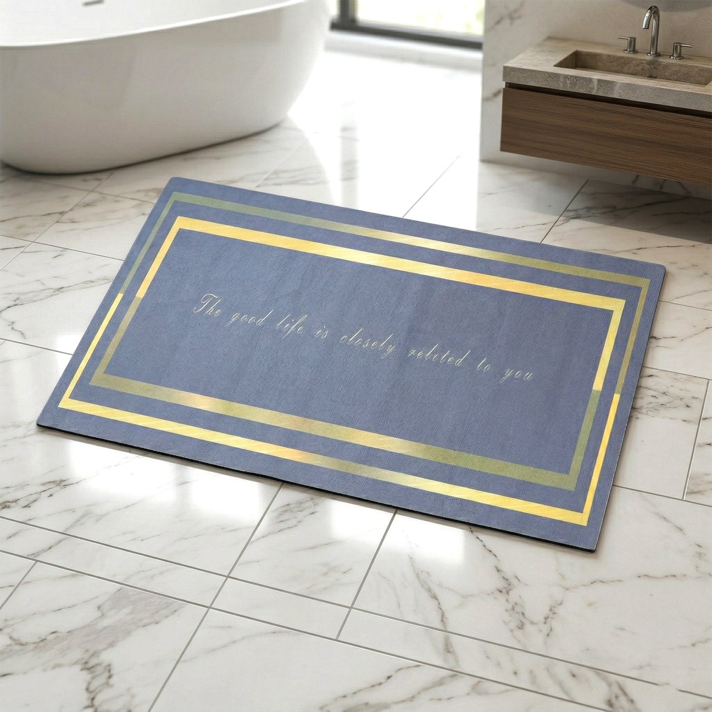 Premium Anti Slip Bathroom Floor Mat (1 Pc, 79x50 Cm)