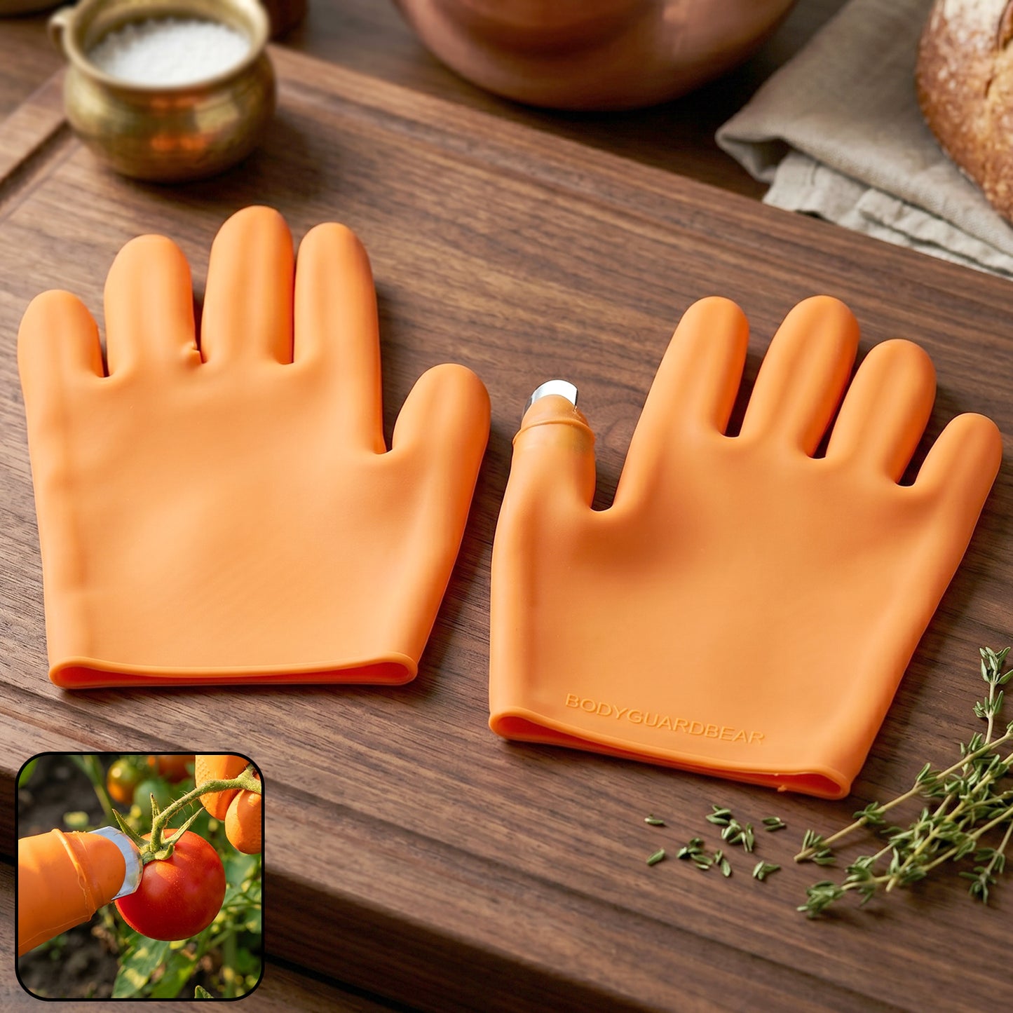 Gloves Silicone Thumb Knife Finger Protector Gears Cutting Vegetable Harvesting Knife