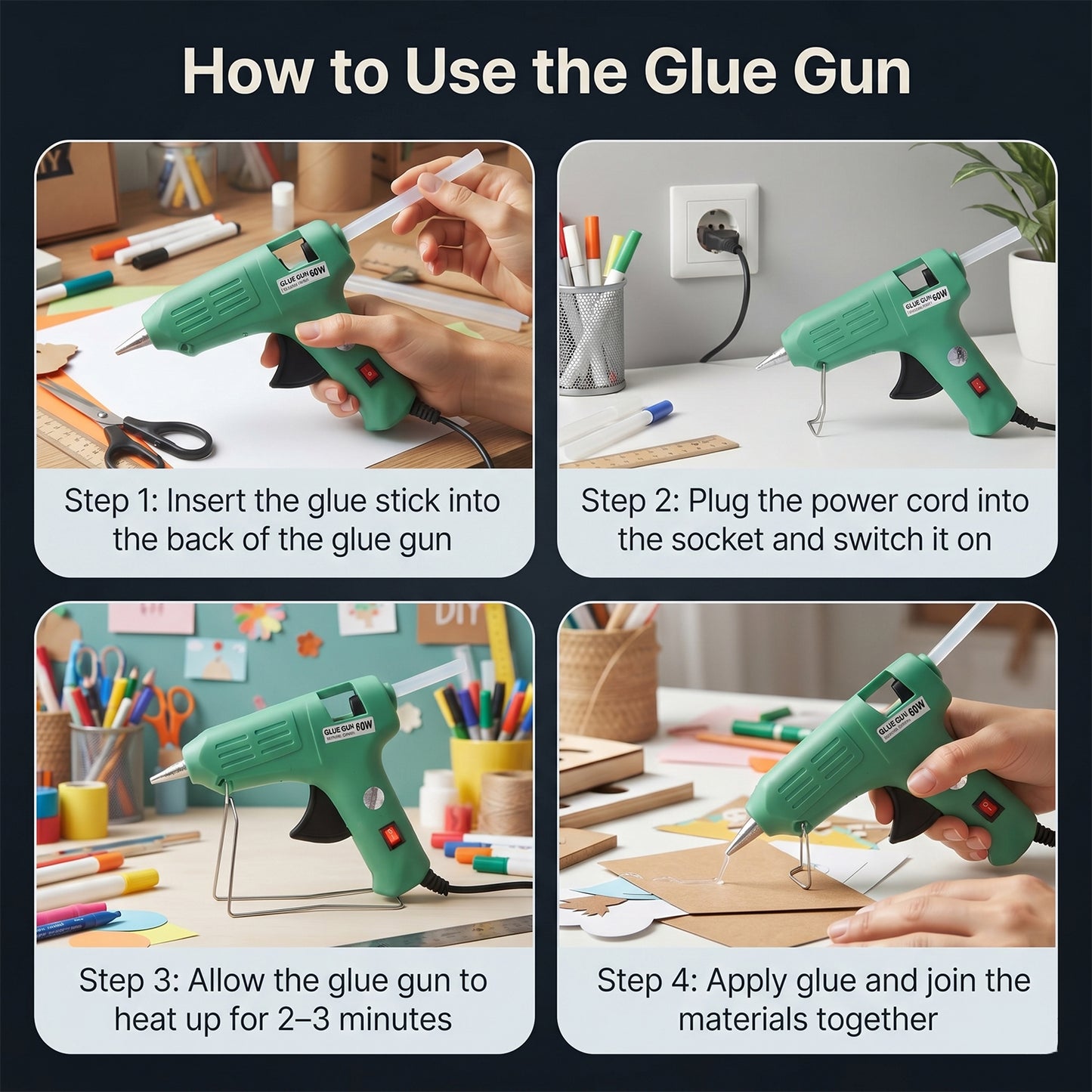 Hot Melt Glue Gun – 60W for Crafts & Quick Repairs | Indo Glow