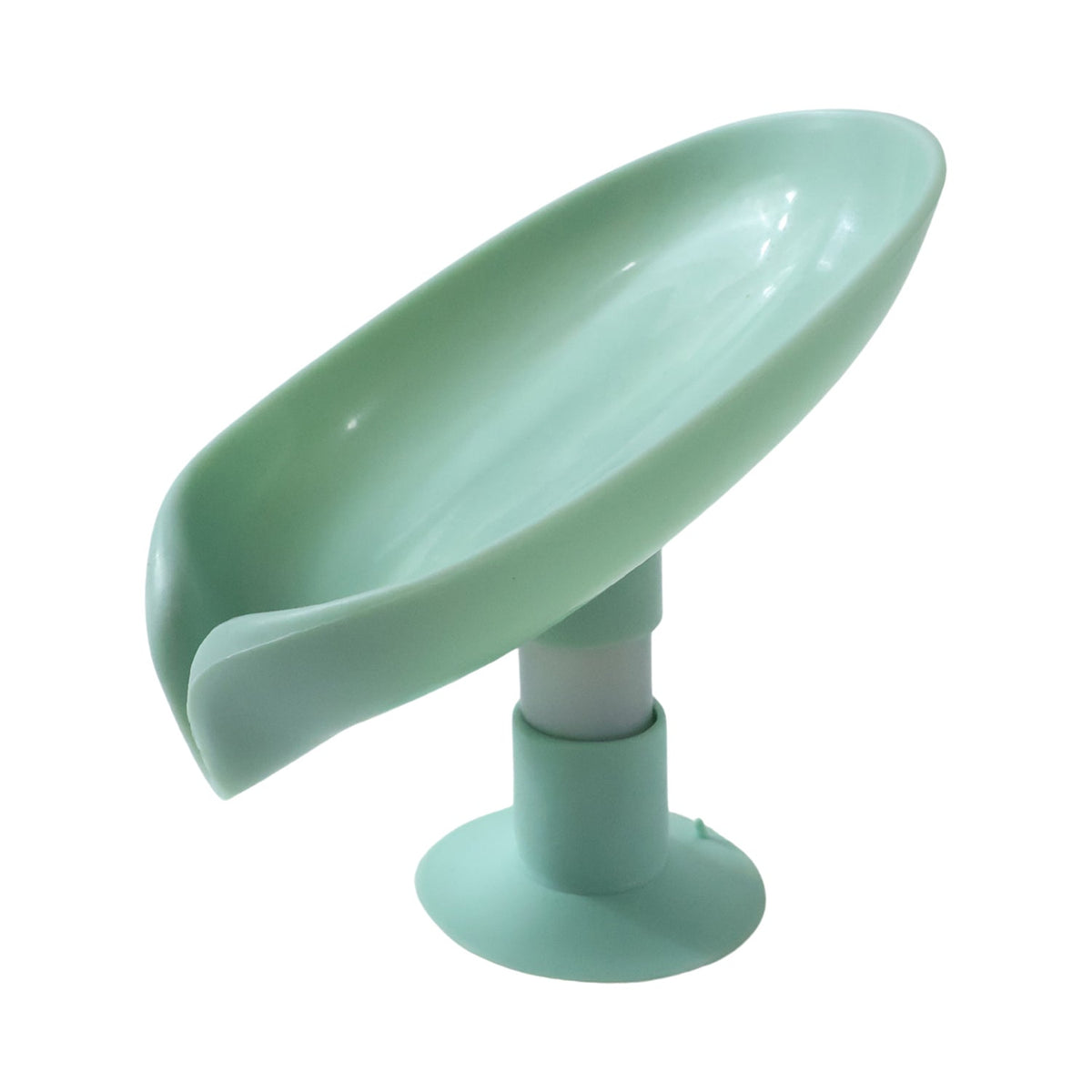 Bathroom wall organizer featuring suction cup soap holder in a modern bathroom