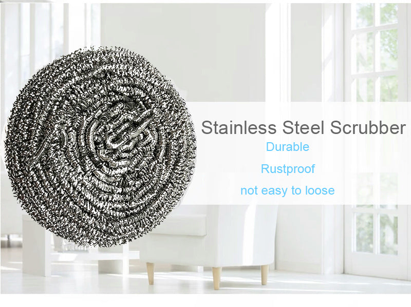 Stainless Steel Scrubber – Heavy Duty & Rust-Proof | Velvet Wipe