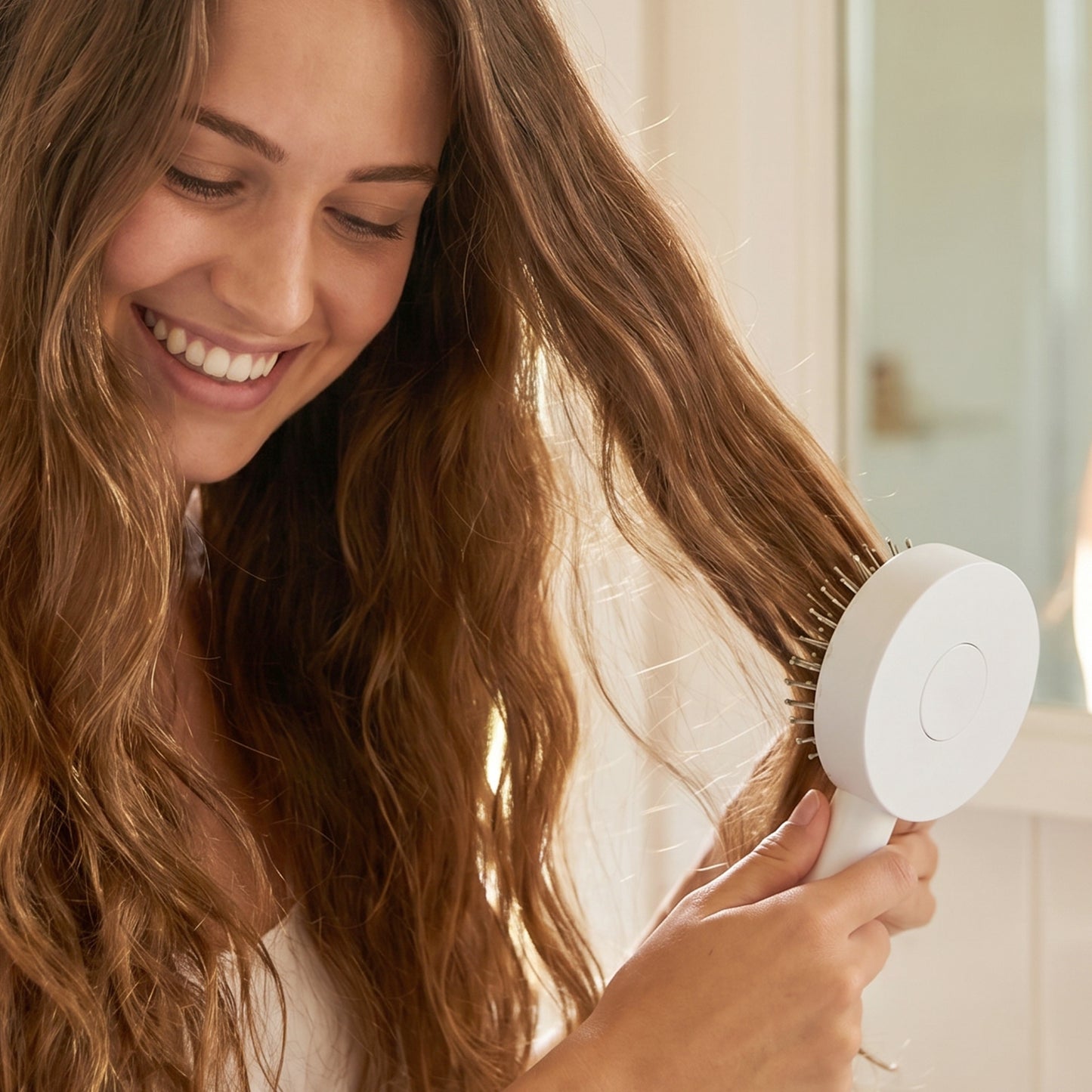 Air Cushion Massage Brush with Long Handle & Self-Cleaning Detangling Comb, Hair accessories