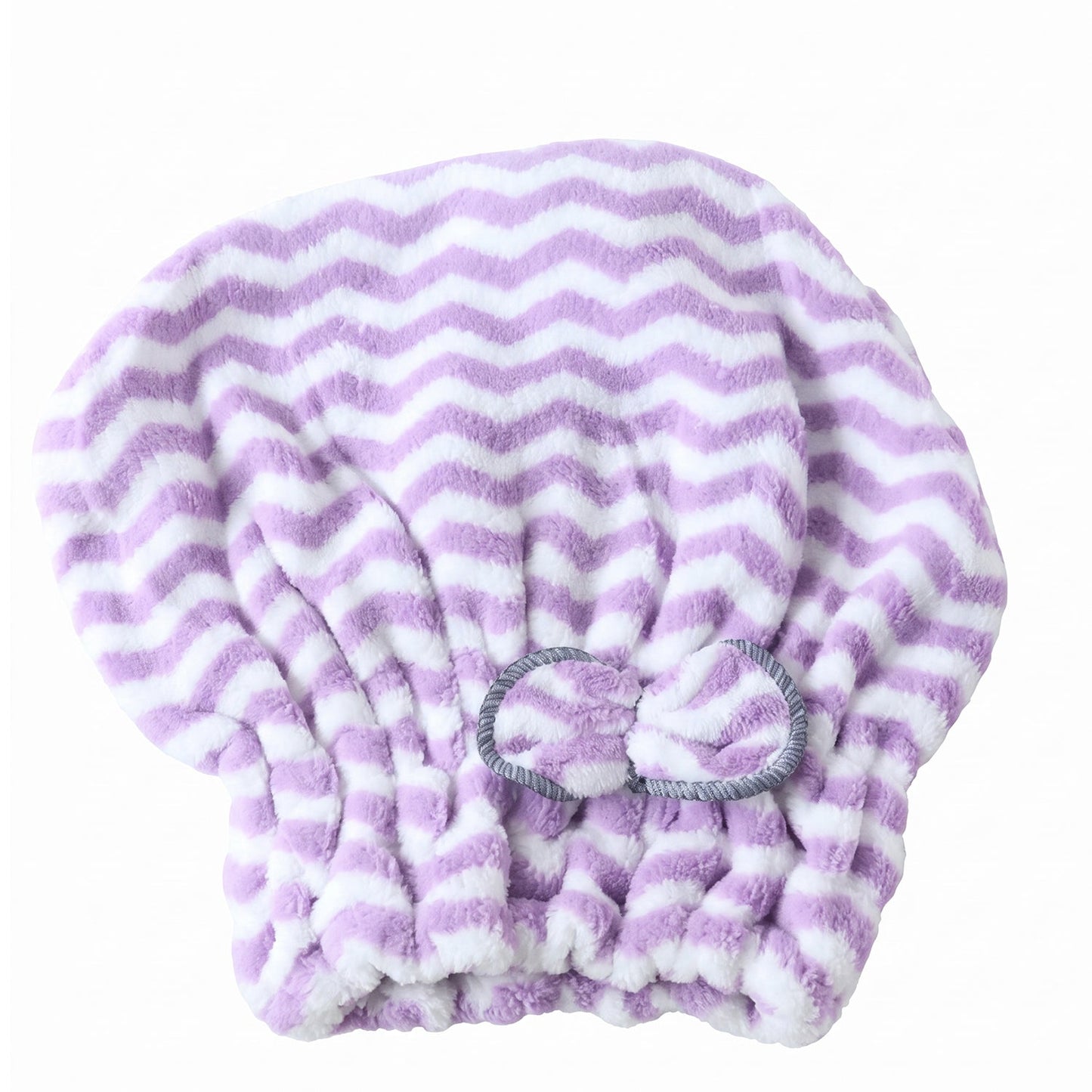 Microfiber hair towel wrap on white background