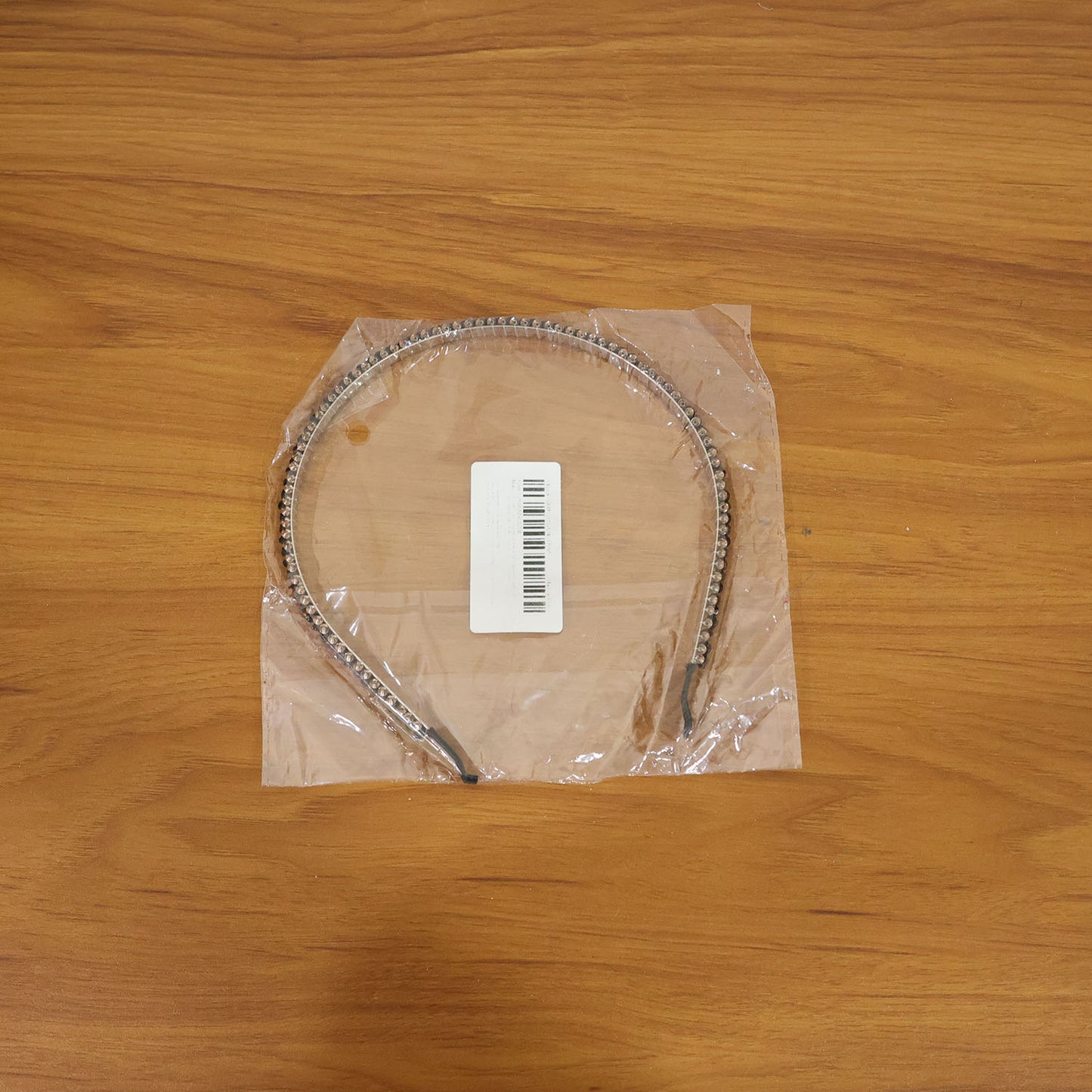 Elegant Black Crystal Studded Metal Hair Band (1 Pc)