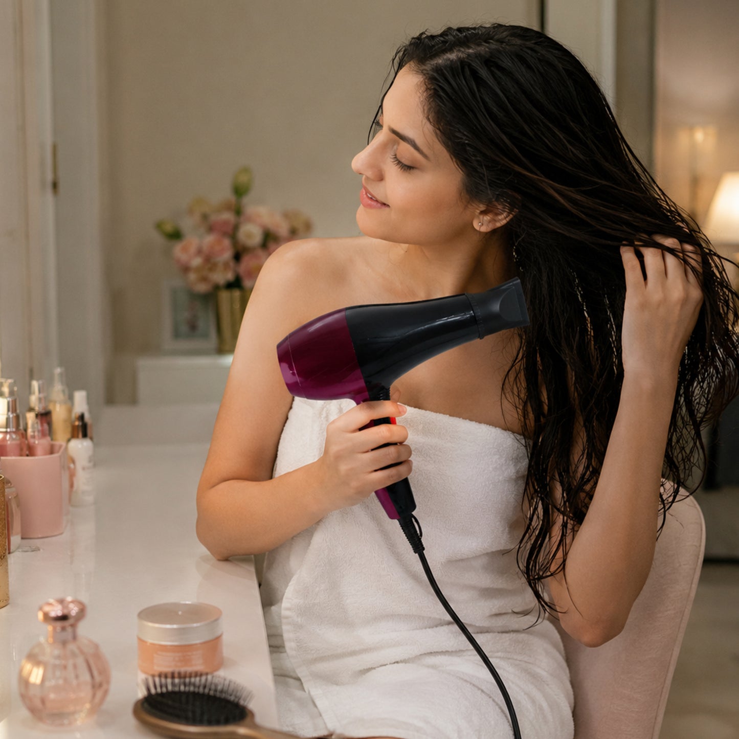 Professional High Power Multi Purpose Hair Dryer Salon (220V,50-60Hz / 1 Pc)