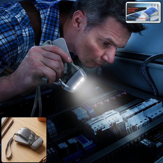 3-LED Hand Press Torch â€“ Battery-Free Hand Crank Flashlight