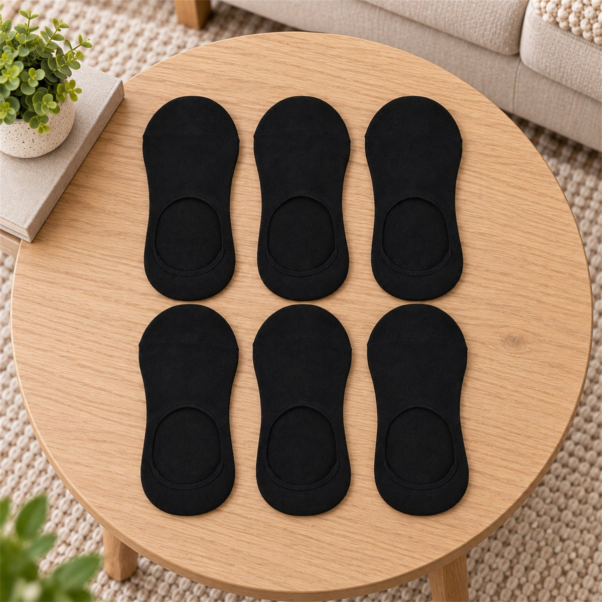 Loafer socks heel grip detail