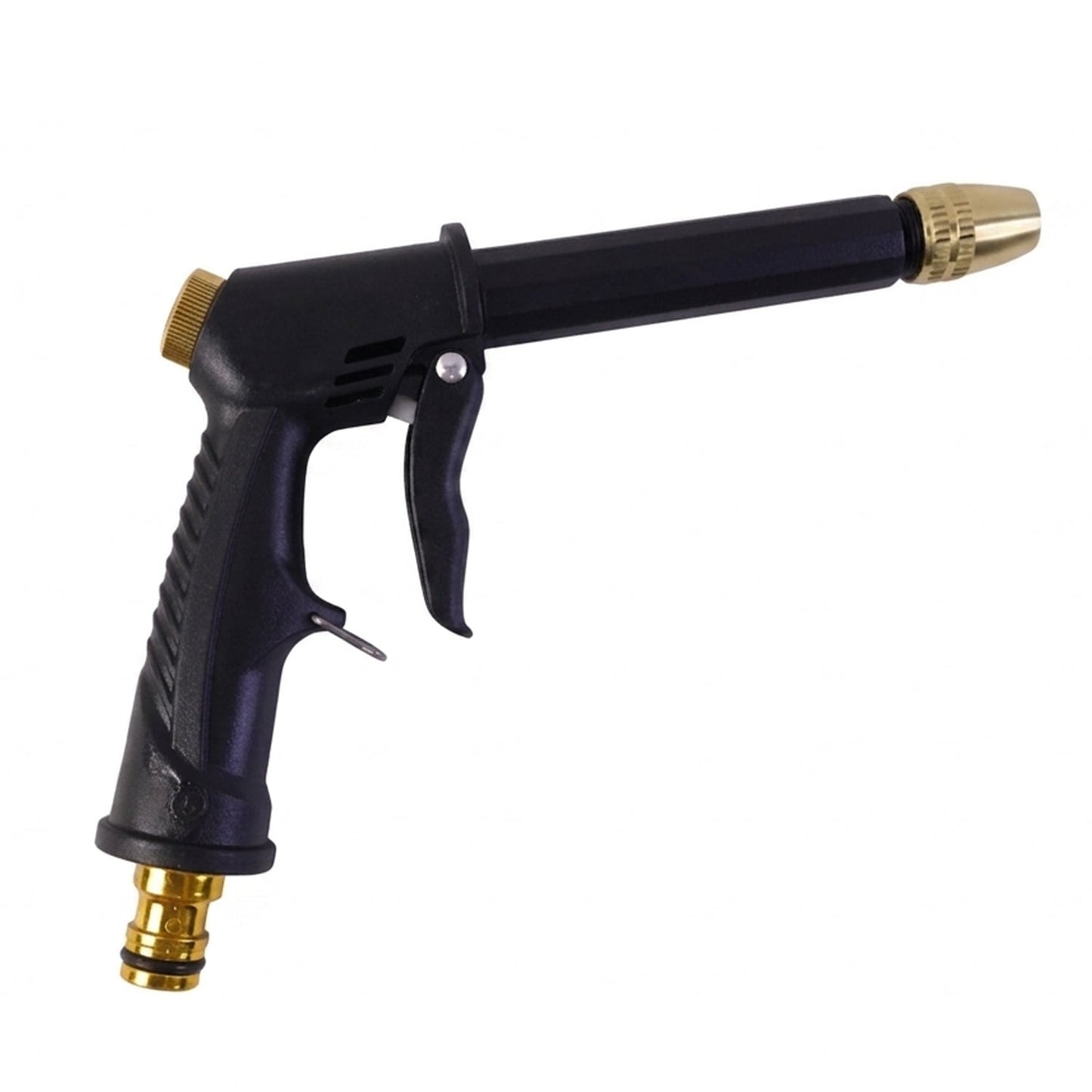 Heavy-duty high pressure spray gun with brass components for outdoor washing and watering