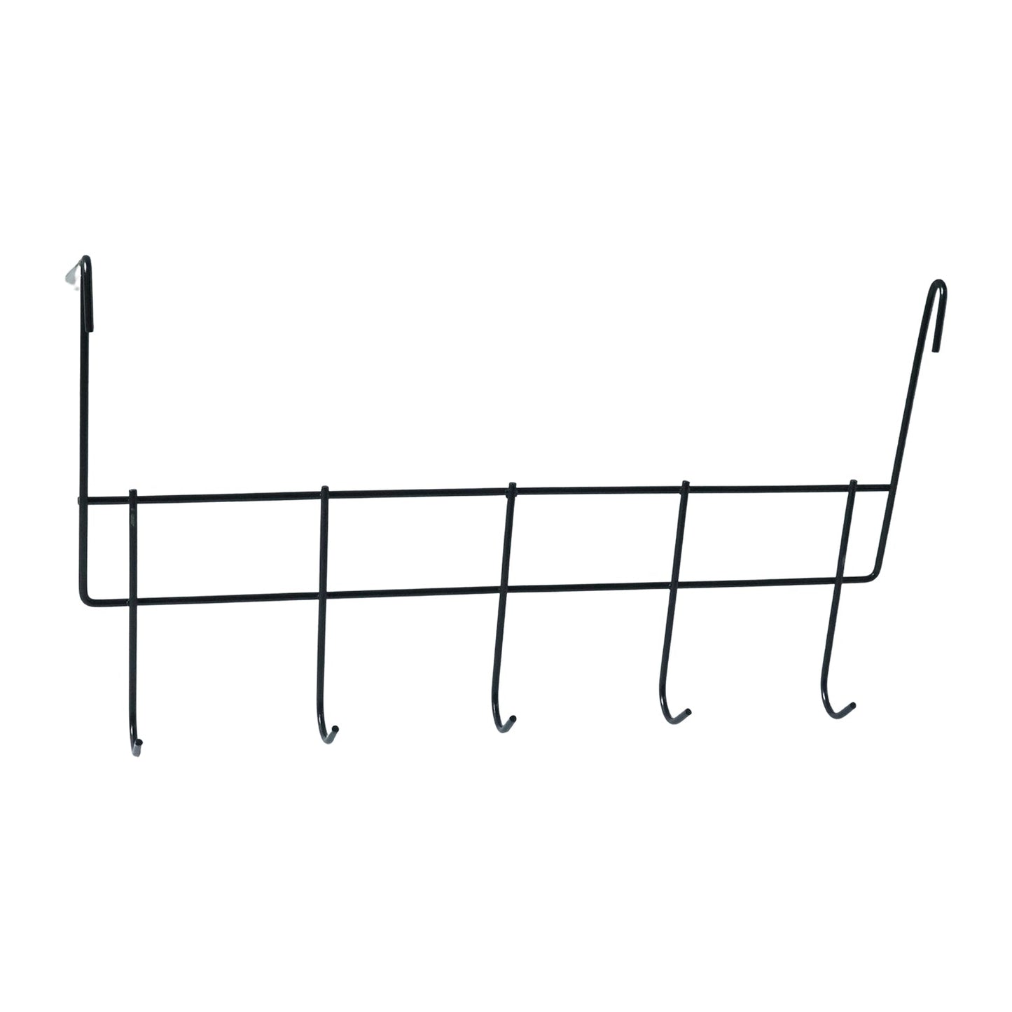 Premium Over The Door Metal 5 Hook Rack 1 Pc