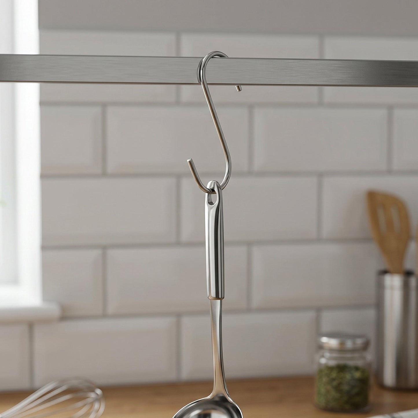 Indoor and outdoor heavy-duty metal hooks for versatile hanging solutions.