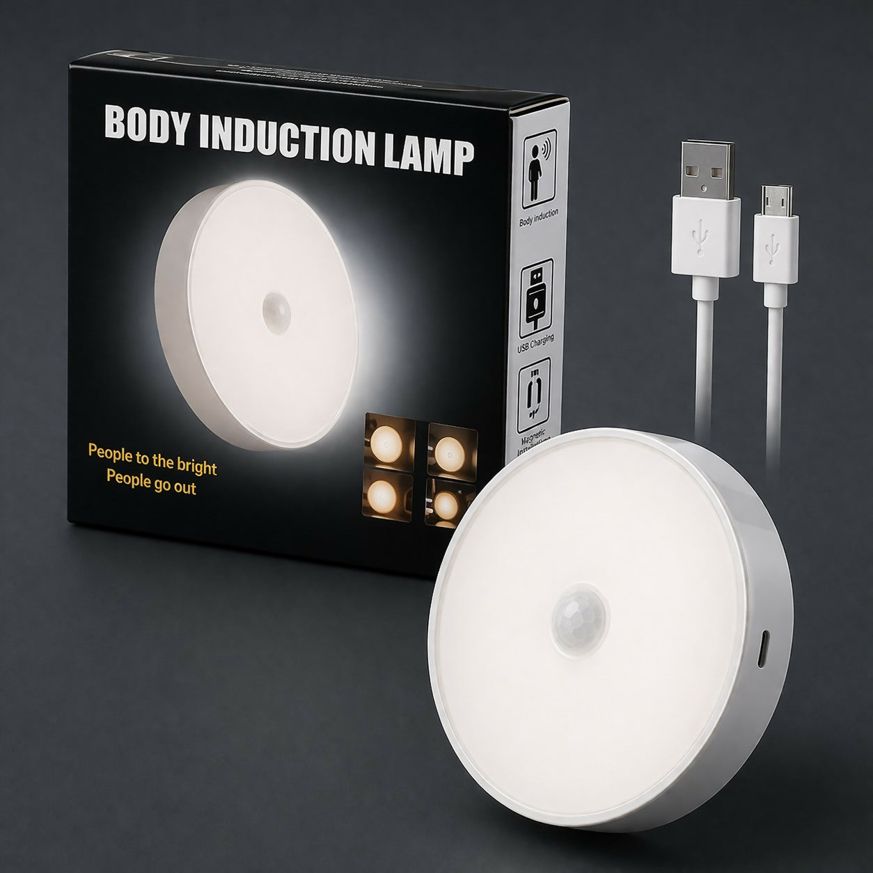 DeoDap Motion Sensor LED Night Light Rechargeable Wall Lamp - in-use lifestyle shot
