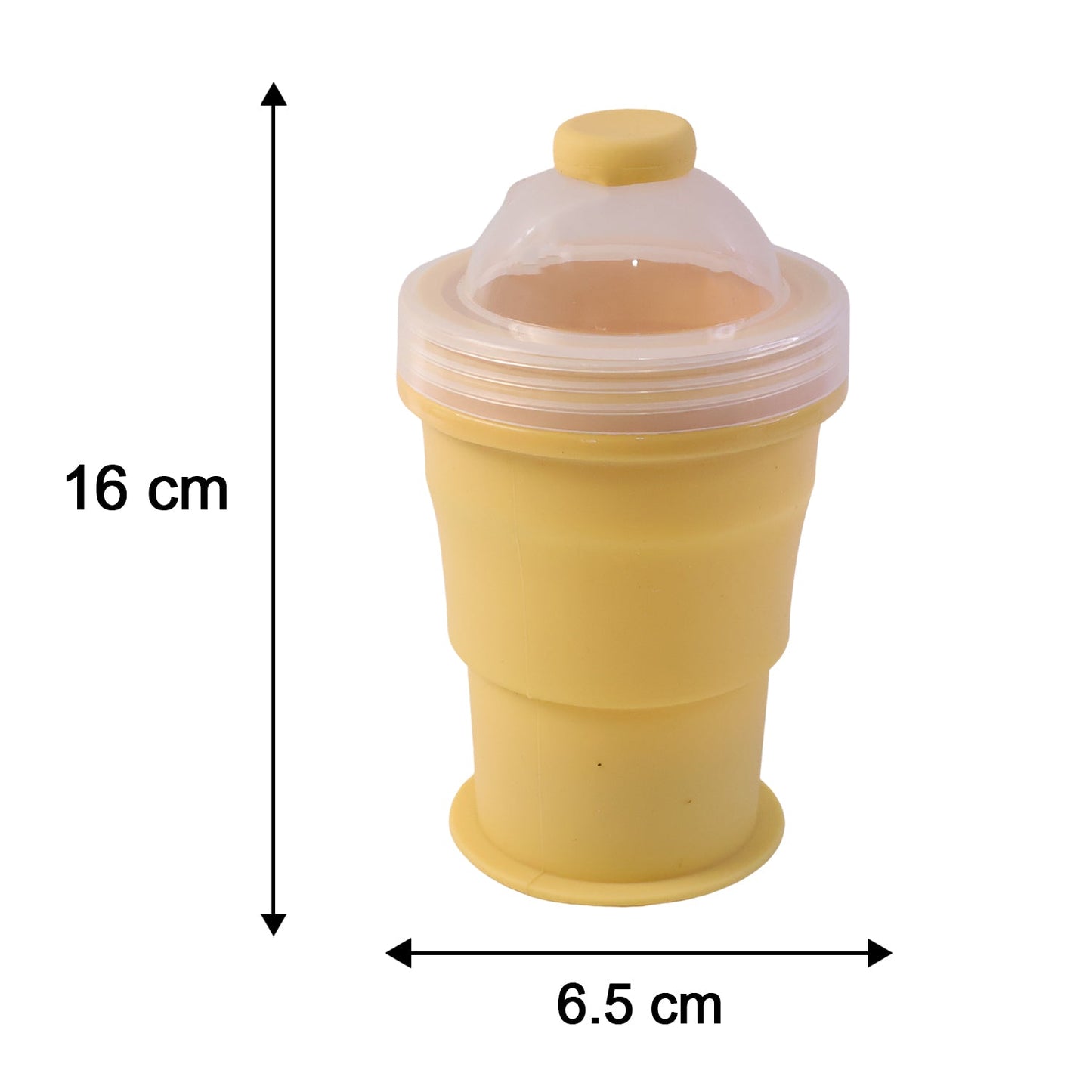 Silicone Foldable Collapsible Travel Cup with Straw and Dome Lid (1 Pc)