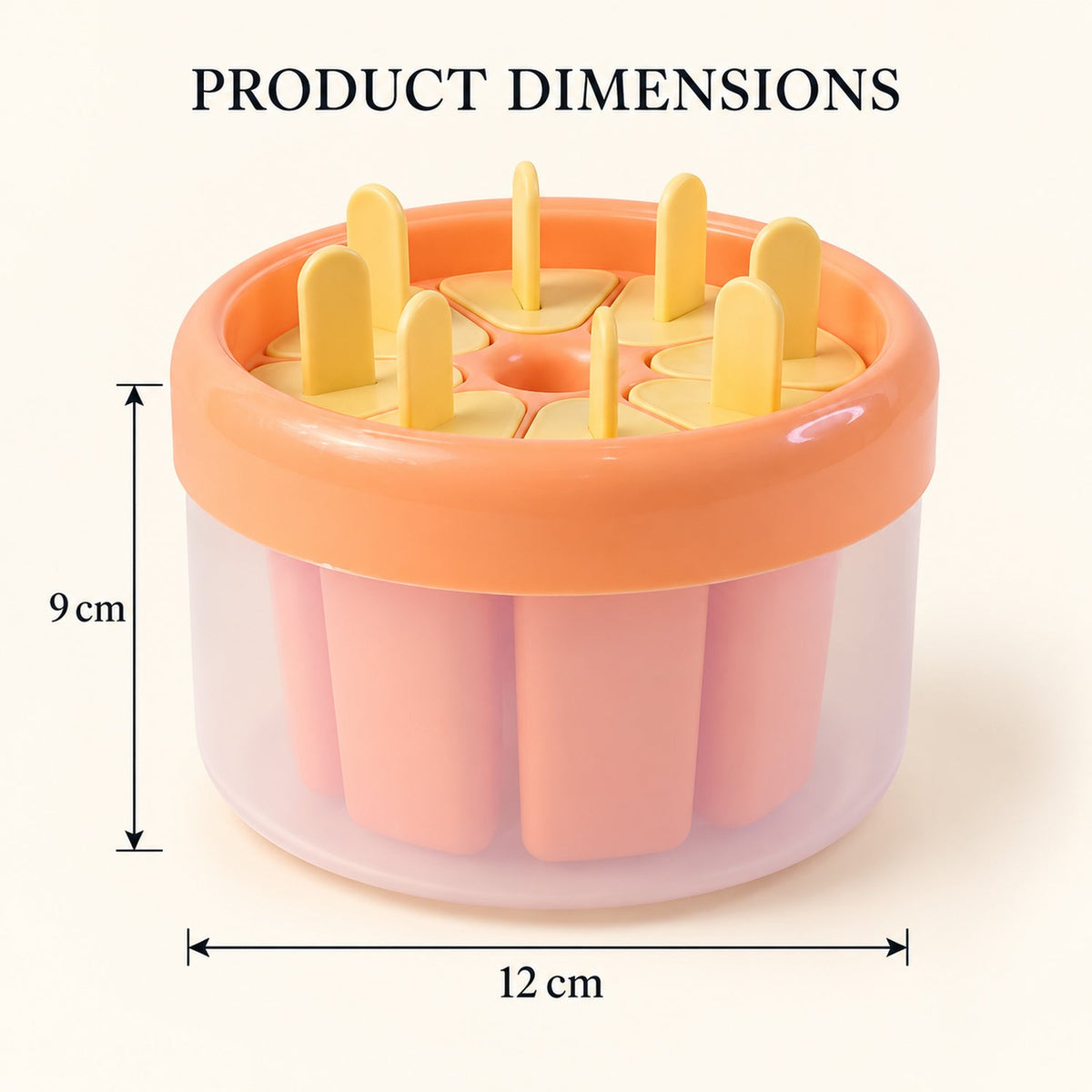 Ice pop mould size guide