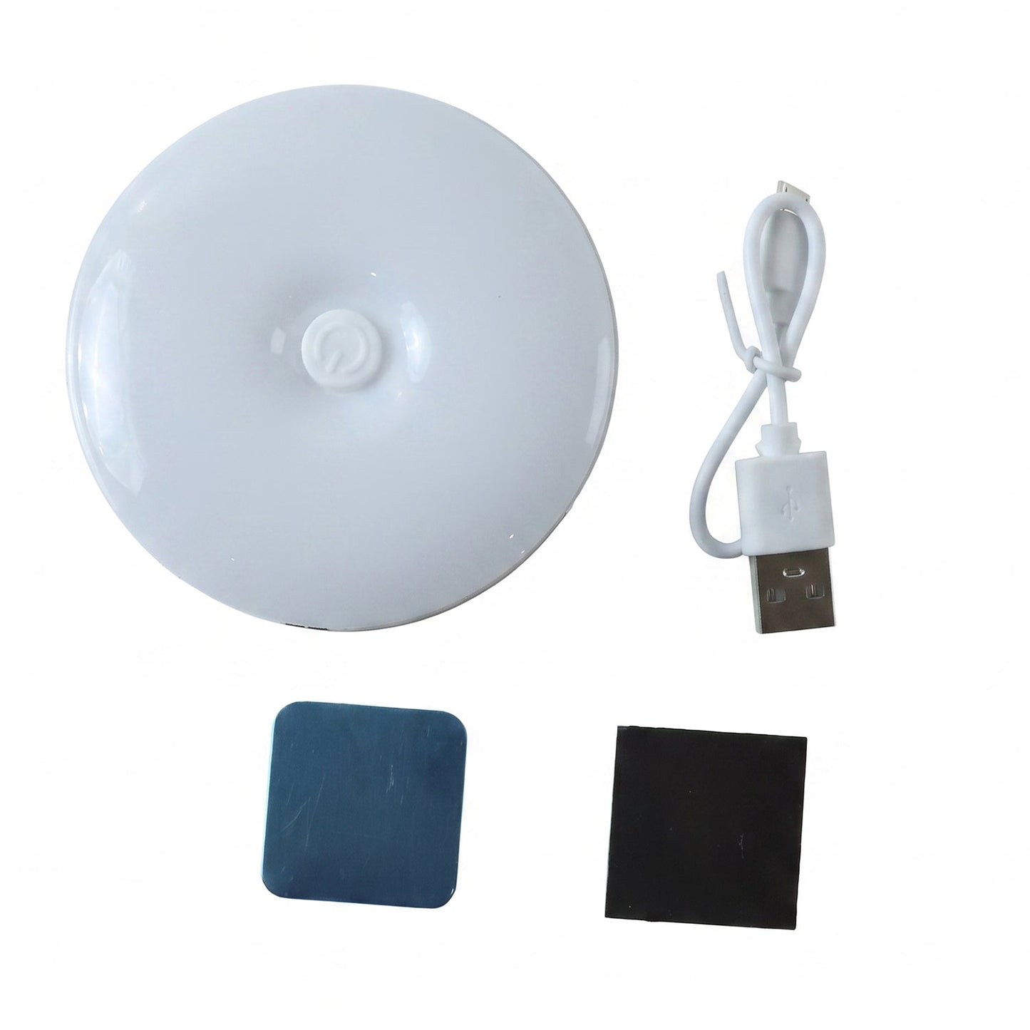 Magnetic motion sensor LED light on white background