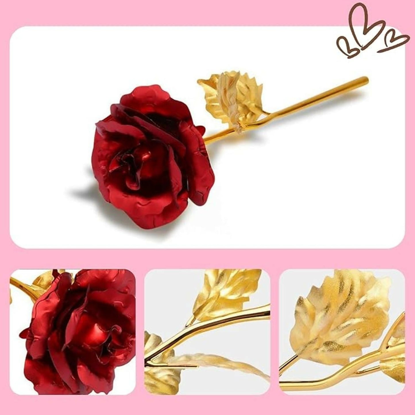Golden rose for gift