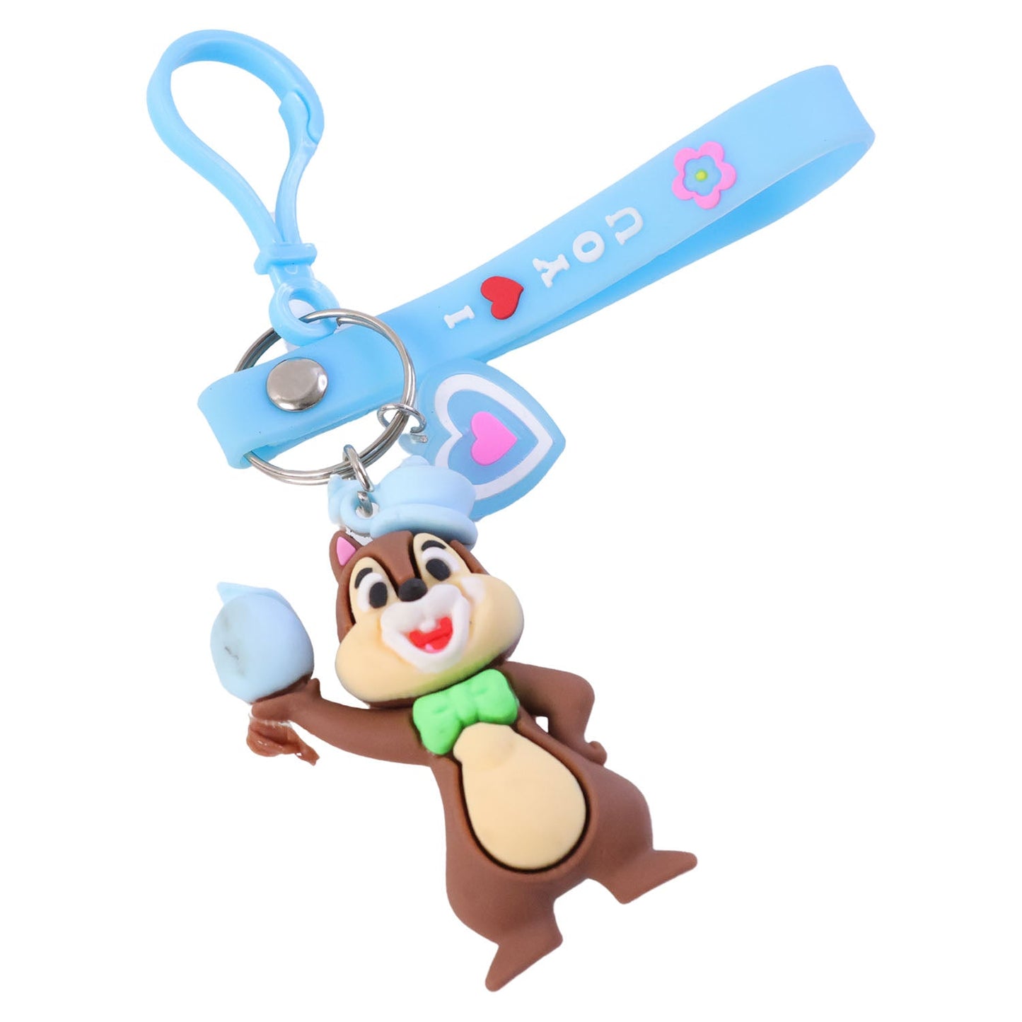 Cute Cartoon Squirrel Character Keychain (1 Pc)
