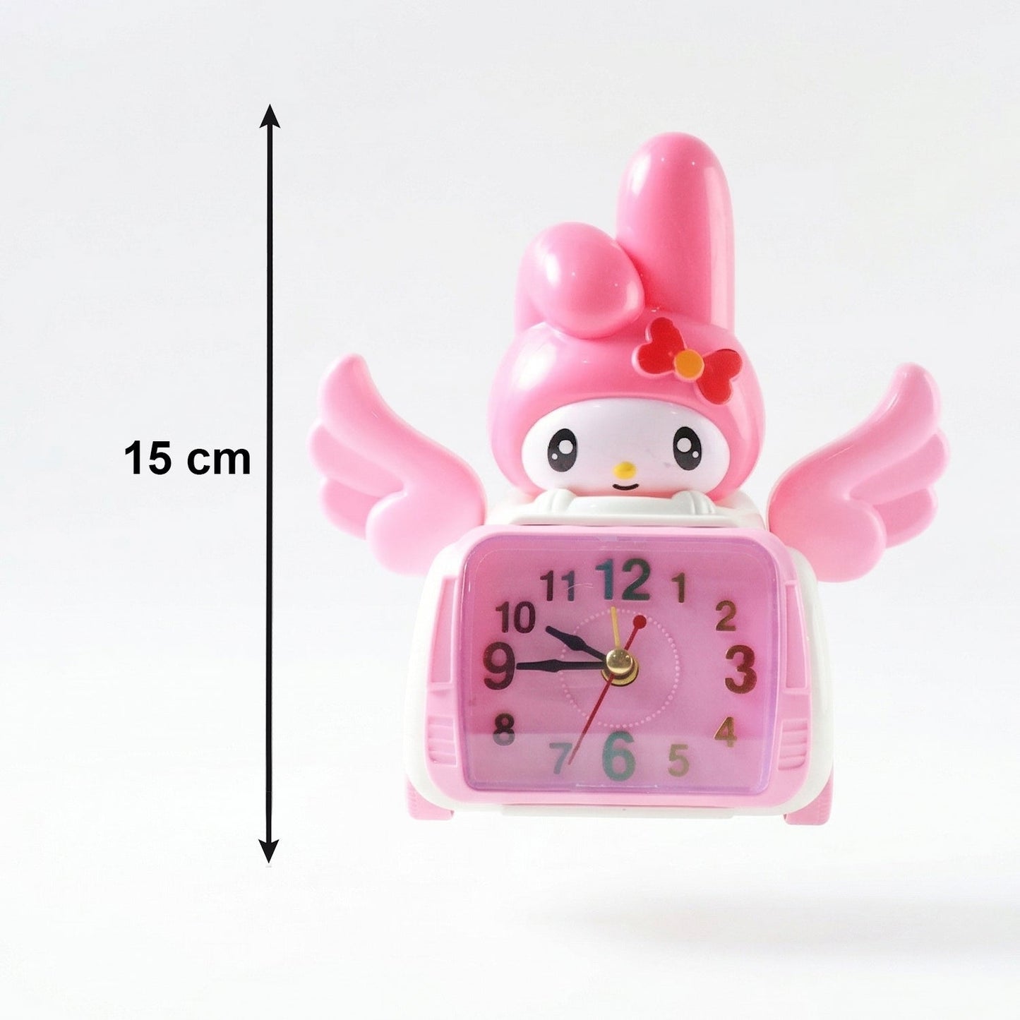Cute Cartoon Bunny Car Style Pink Table Alarm Clock (1 Pc)