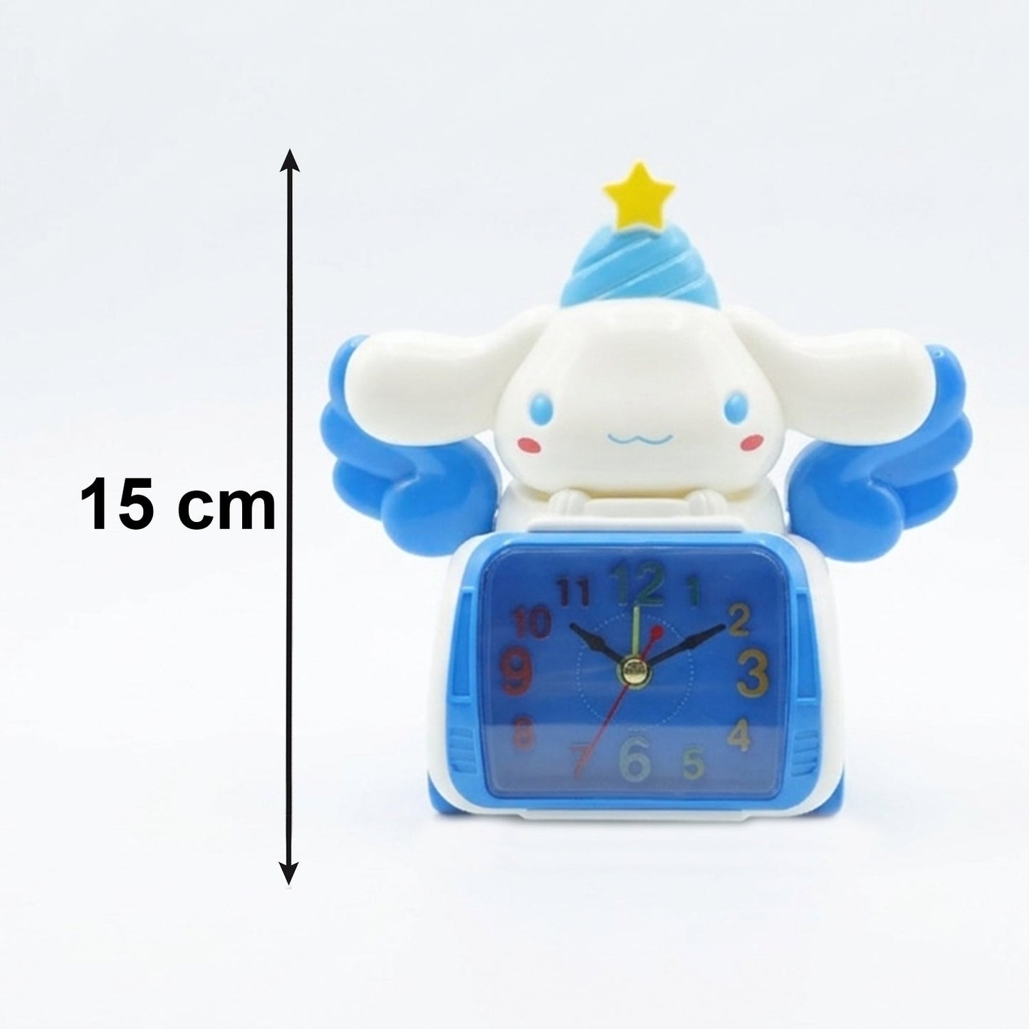 Cute Cartoon Bunny Angel Car Style Table Alarm Clock (1 Pc)