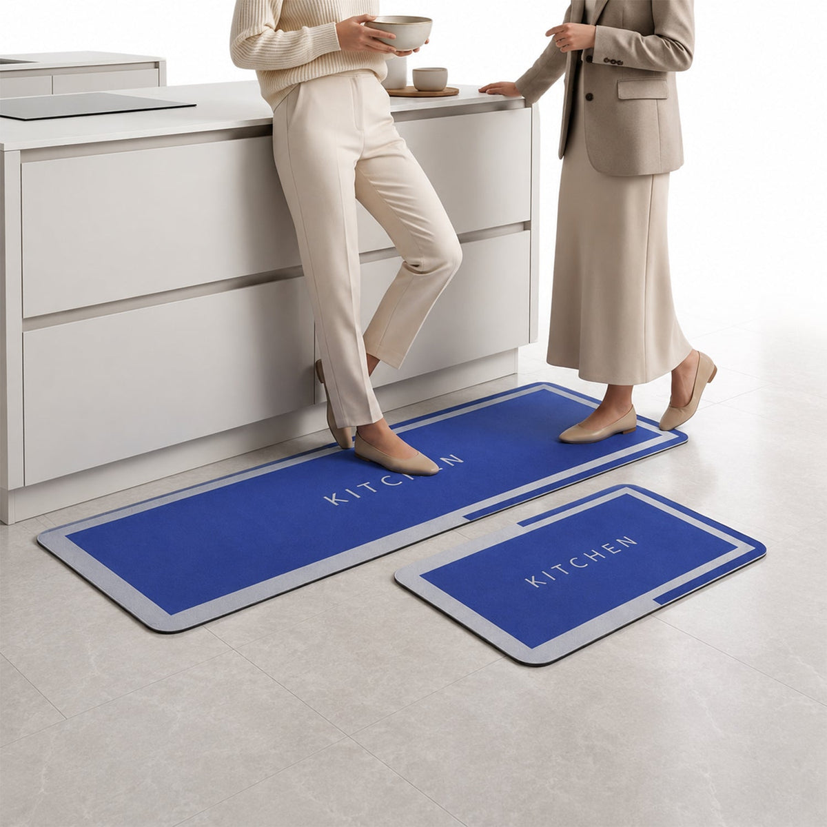Printed Anti Slip Floor Mat Set  Safe & Decorative for Home