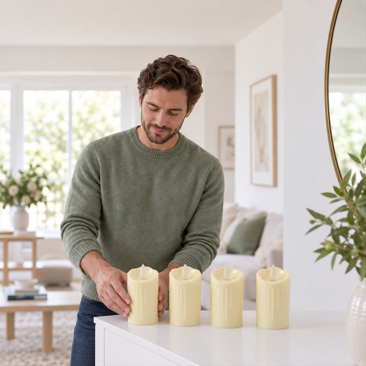 Battery candles home decor