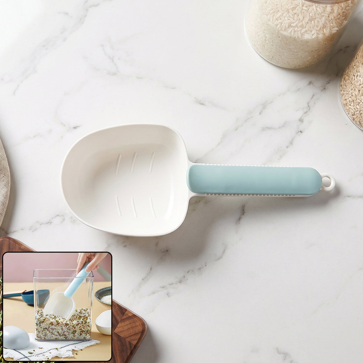 Large Plastic Measuring Spoons Flour Scoops for Home Kitchen (1 Pc)