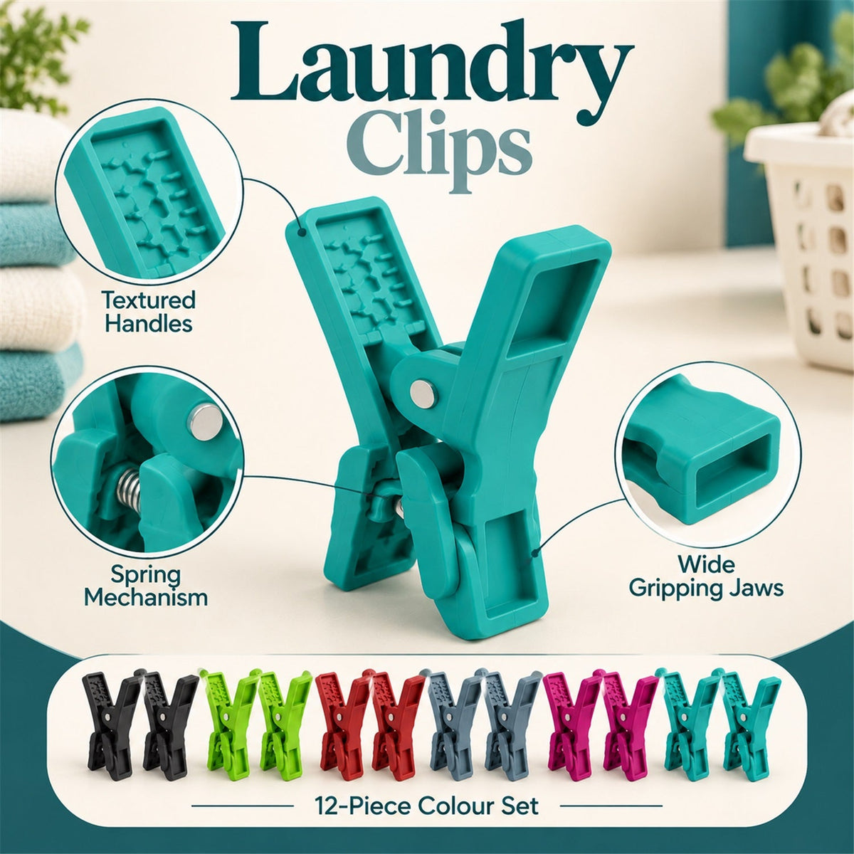 Drying clips set view