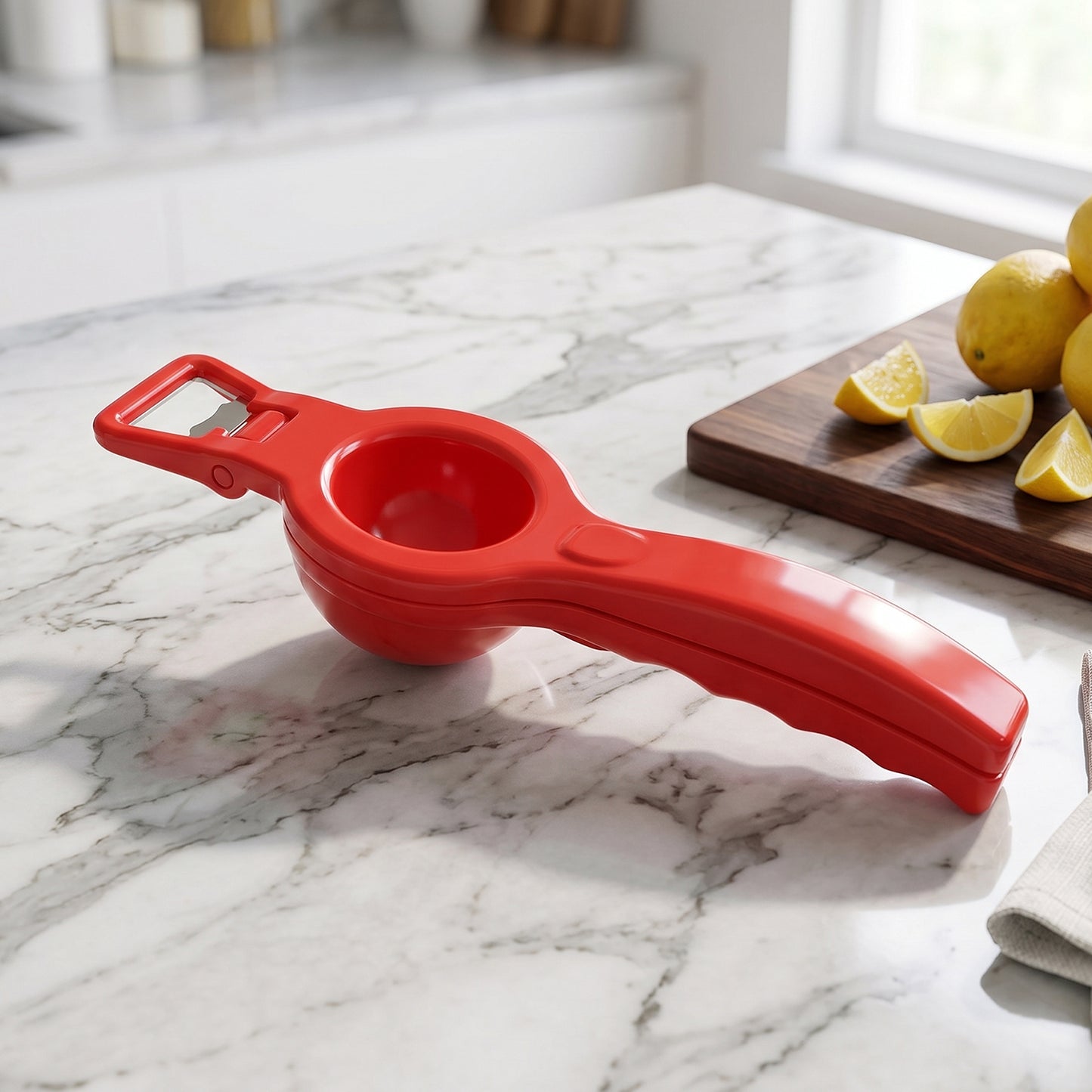 Kitchen 2 in 1 Unbreakable Lemon Squeezer and Bottle Opener (1 Pc)