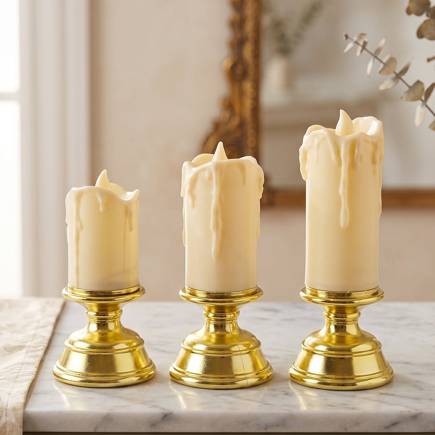 Safe flameless candles for festive home decor