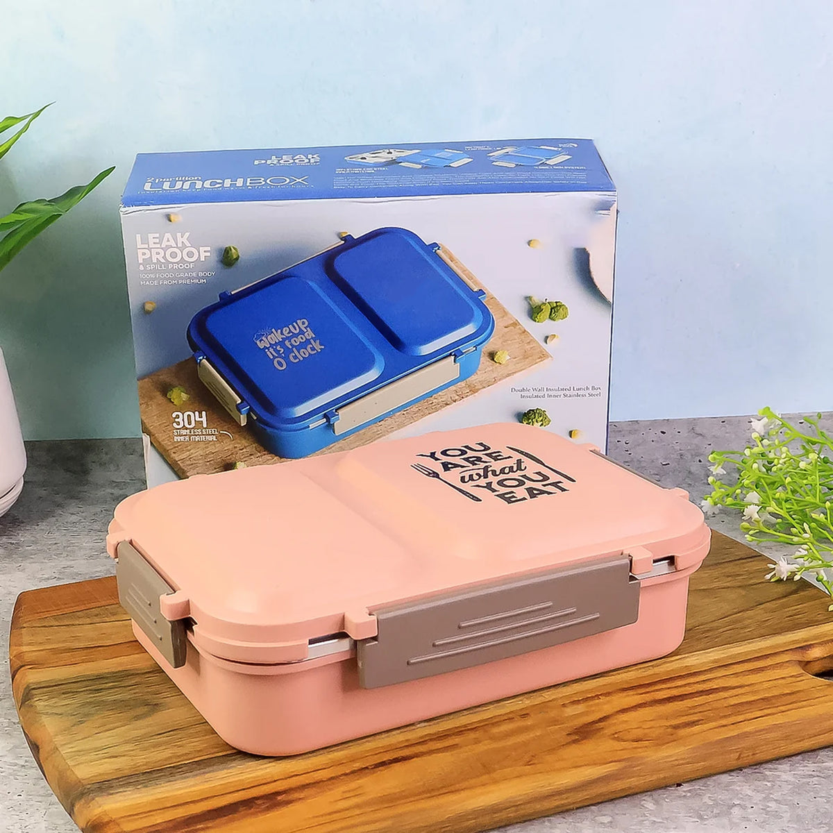2 Partition Stainless Steel Lunch Box
