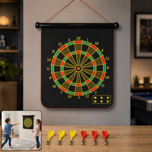Roll-Up Double-Sided Dartboard Game (1 Set)