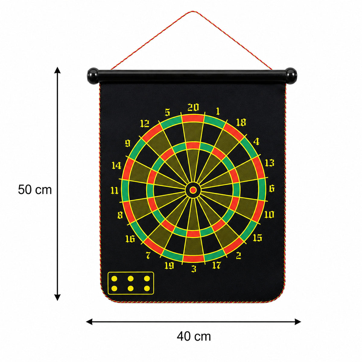 Roll-Up Double-Sided Dartboard Game (1 Set)