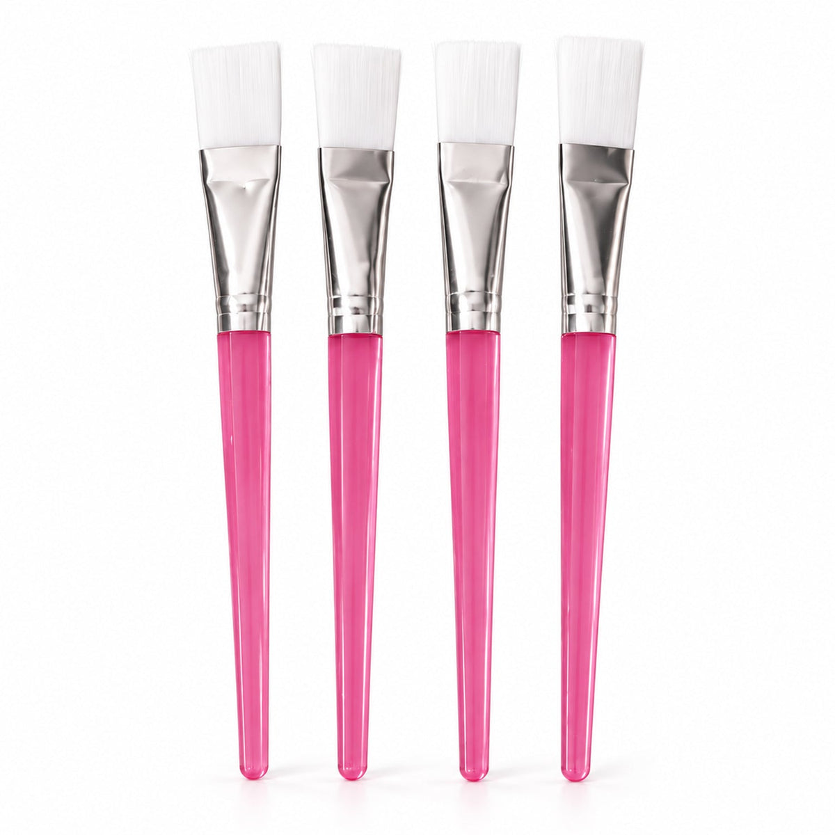 Flat Face Mask Brush Set for Even Skincare Application at Home and Salon (4 Pc)