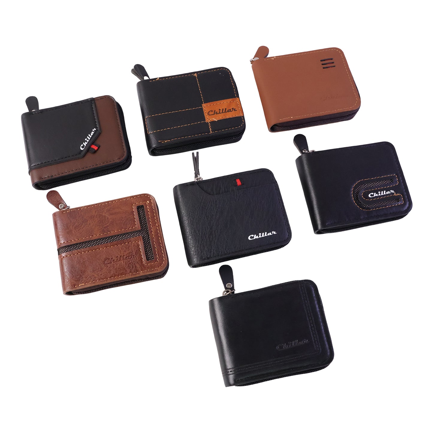Compact Zip-Around Card Holder Wallet for Men & Women (1 Pc)