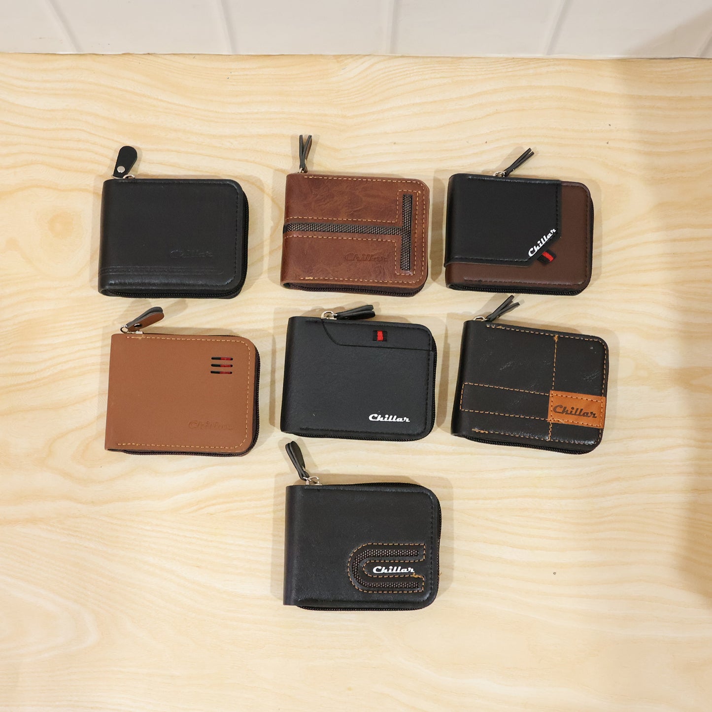 Compact Zip-Around Card Holder Wallet for Men & Women (1 Pc)