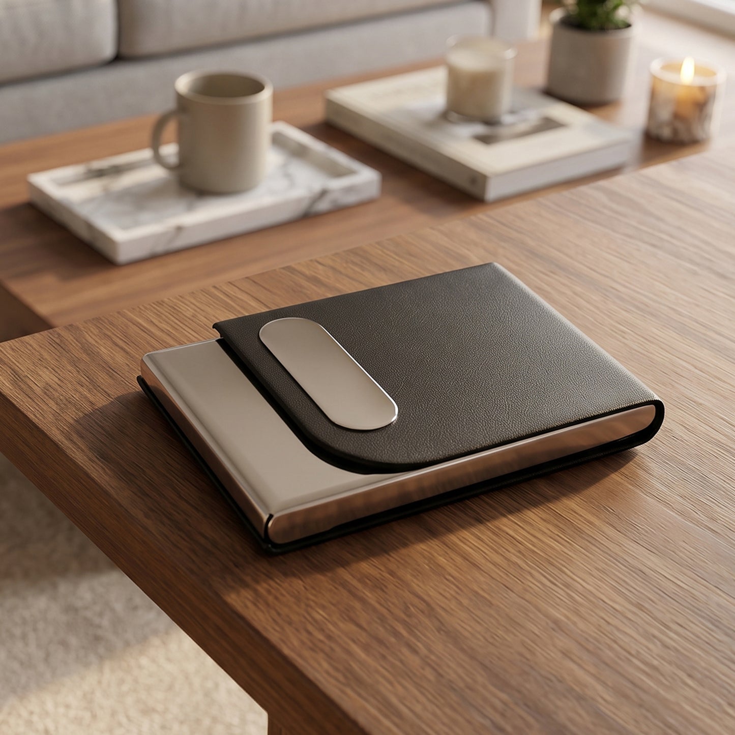 Premium Leather Finish Visiting Card Holder (1 Pc)