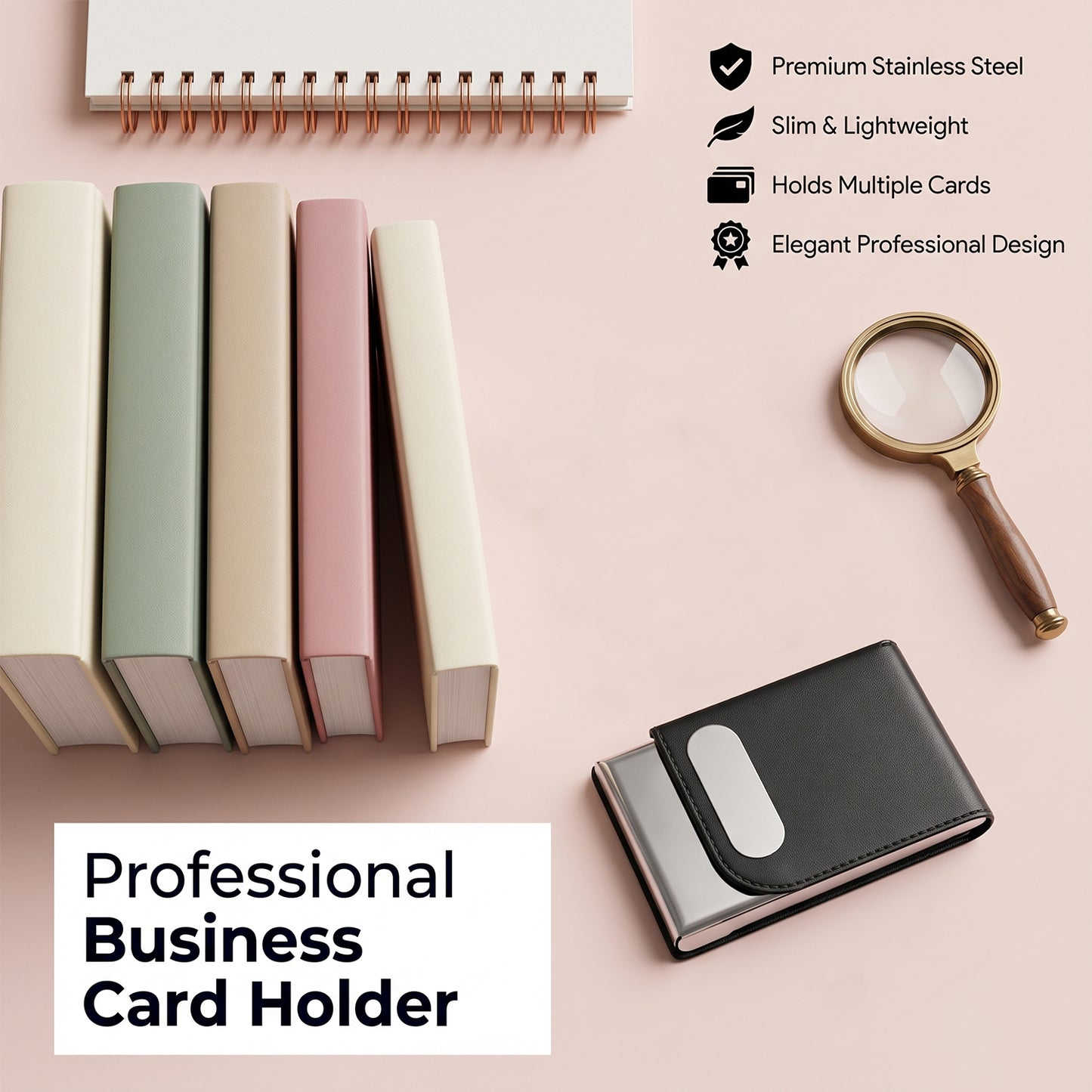 Premium Leather Finish Visiting Card Holder (1 Pc)
