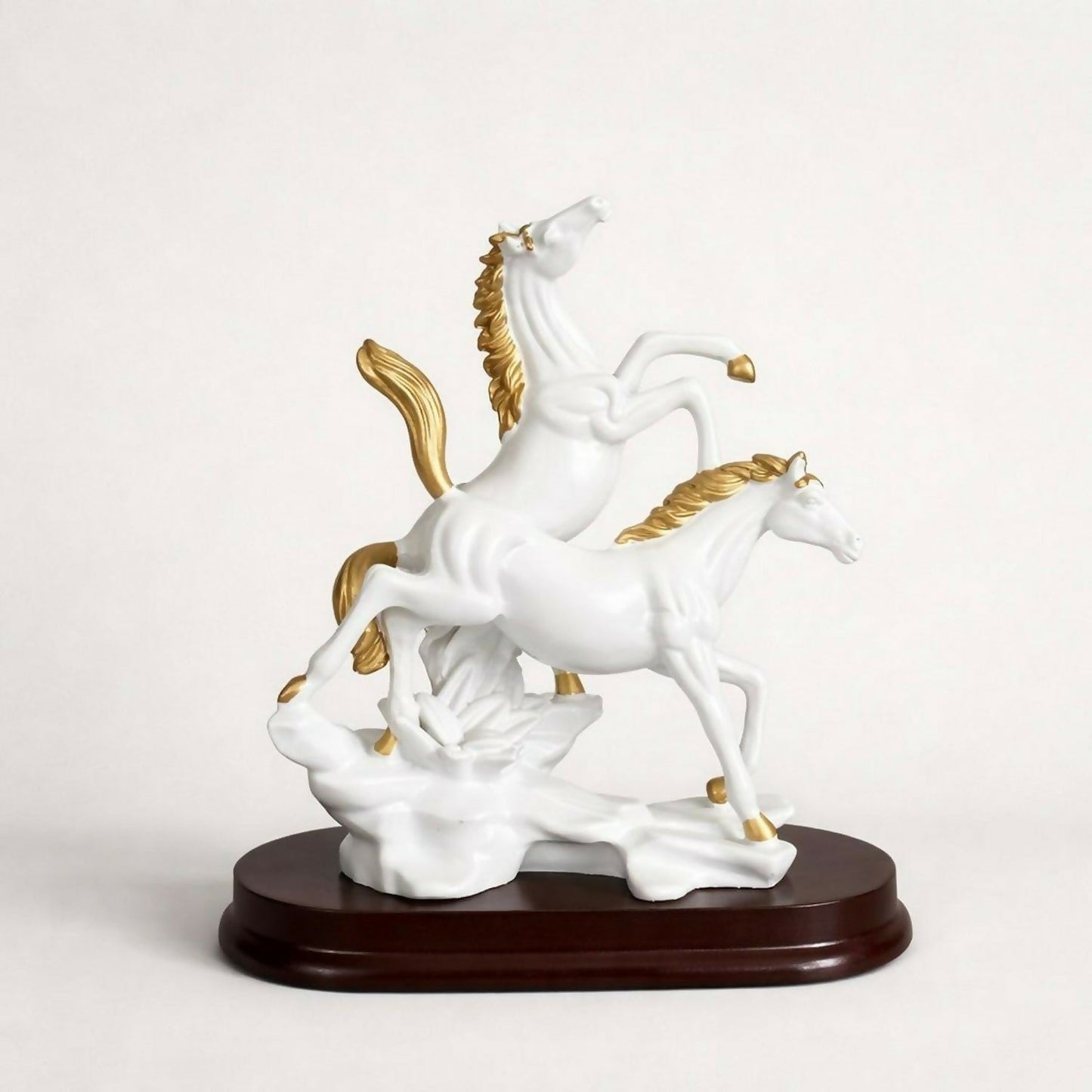 Elegant Double Horse Decorative Showpiece Statue for Home & Office
