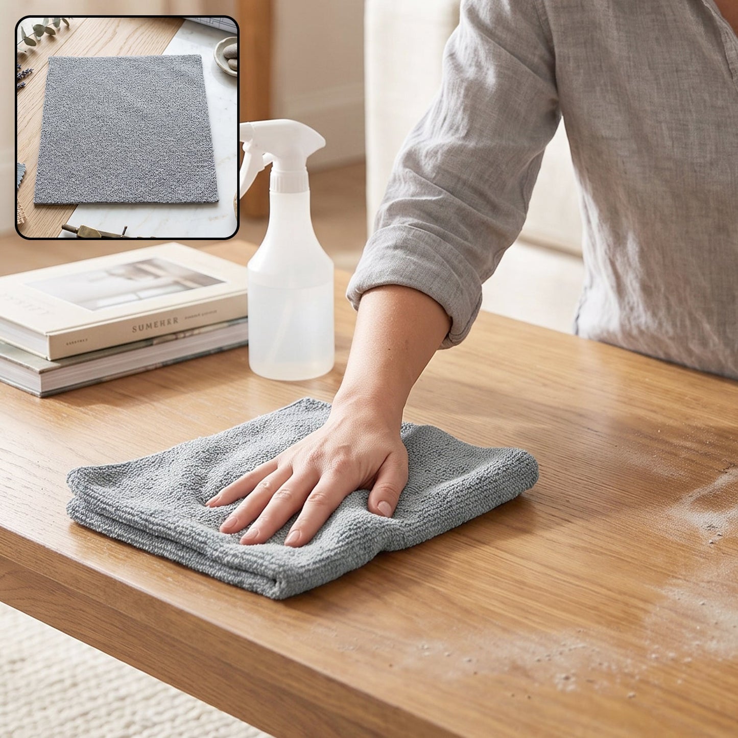 Disposable Cleaning Cloth Roll, Reusable Microfiber Kitchen Towel, Tear-Off (1 Roll)