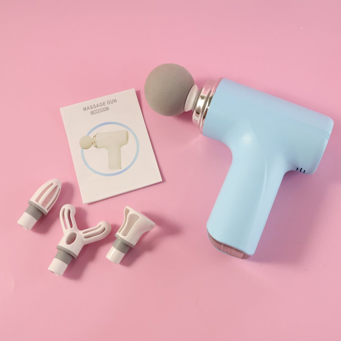 Electric Vibrating Massage Gun with Multiple Interchangeable Heads