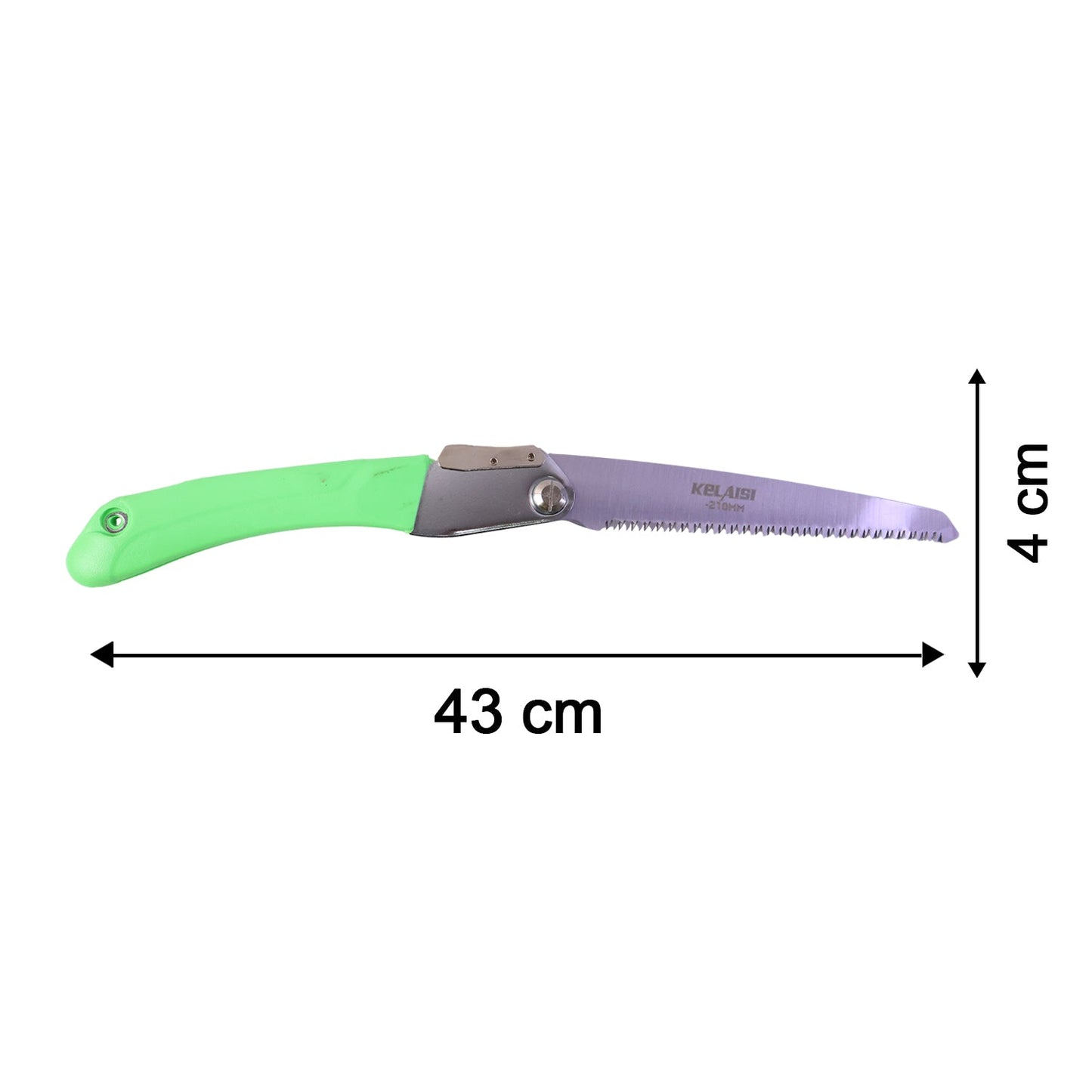 Packaging of gardening folding saw with 210mm blade in eco-friendly box