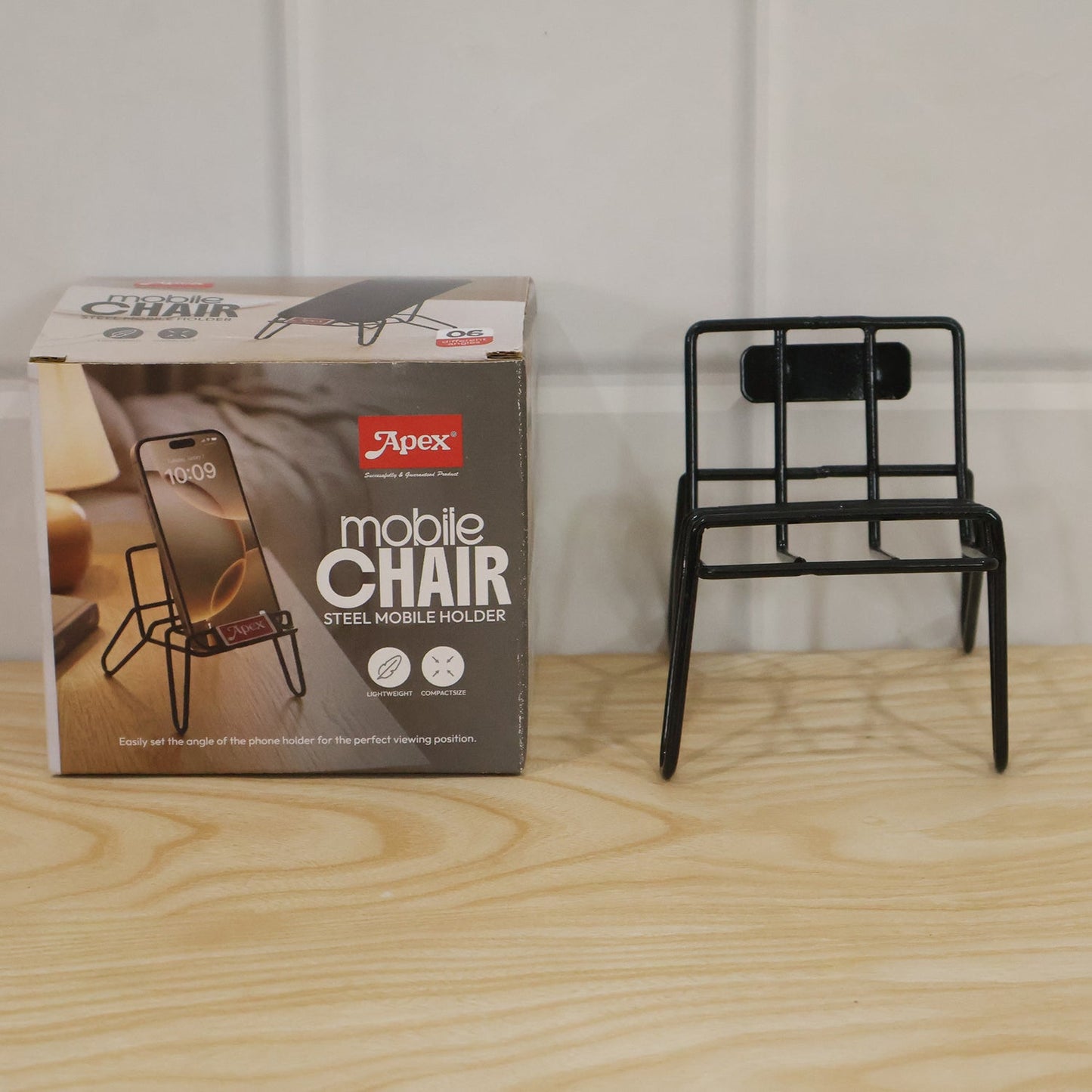 Live photo of Apex chair design mobile holder