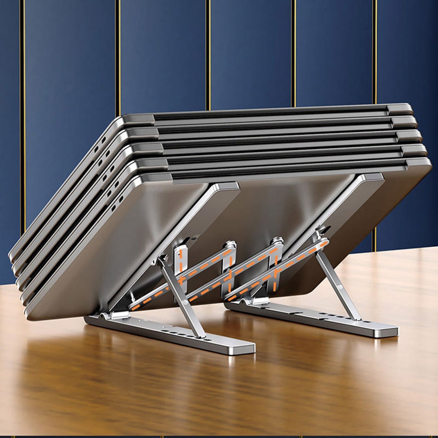 Adjustable Foldable Aluminium Laptop Stand (1 Set)