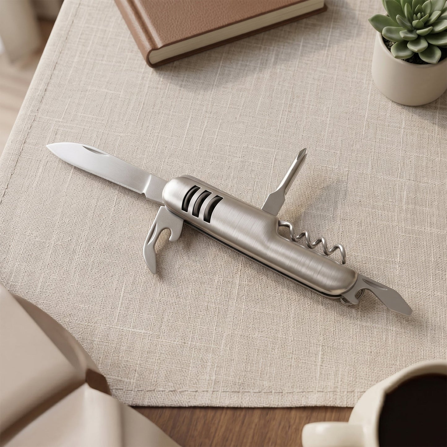 5 In 1 Multifunction Travel Pocket Knife Multi Tool for Camping Outdoor (1 Pc)