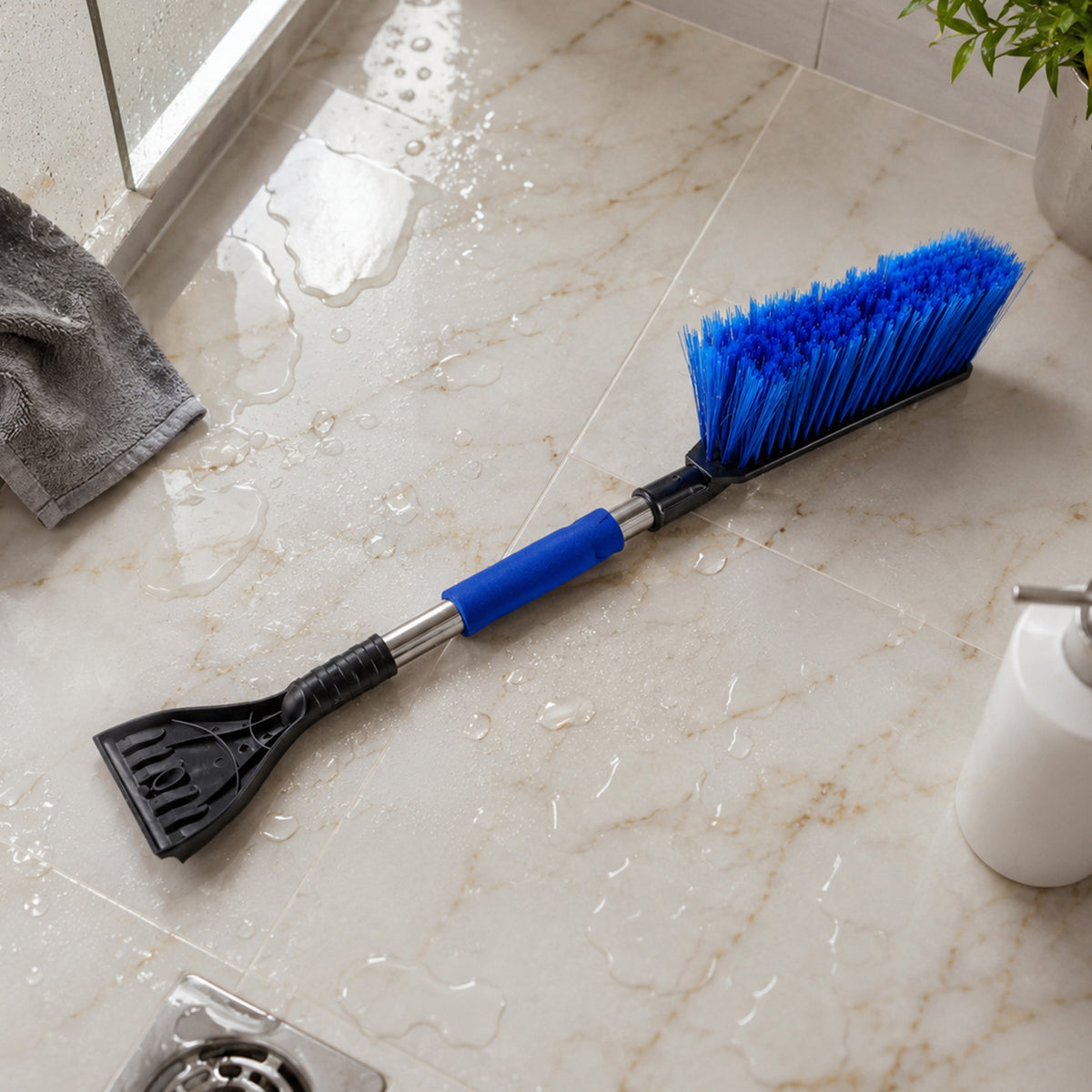 2 In 1 Multipurpose Cleaning Brush with Scraper (1 Pc, 69 Cm Long)