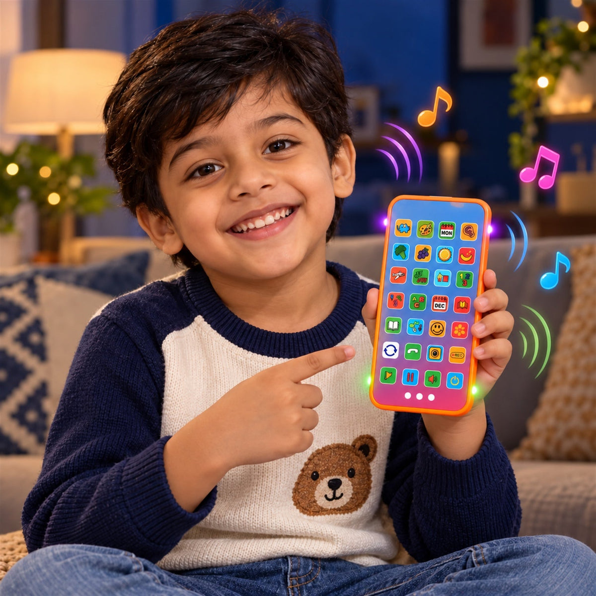 Toy phone lights view
