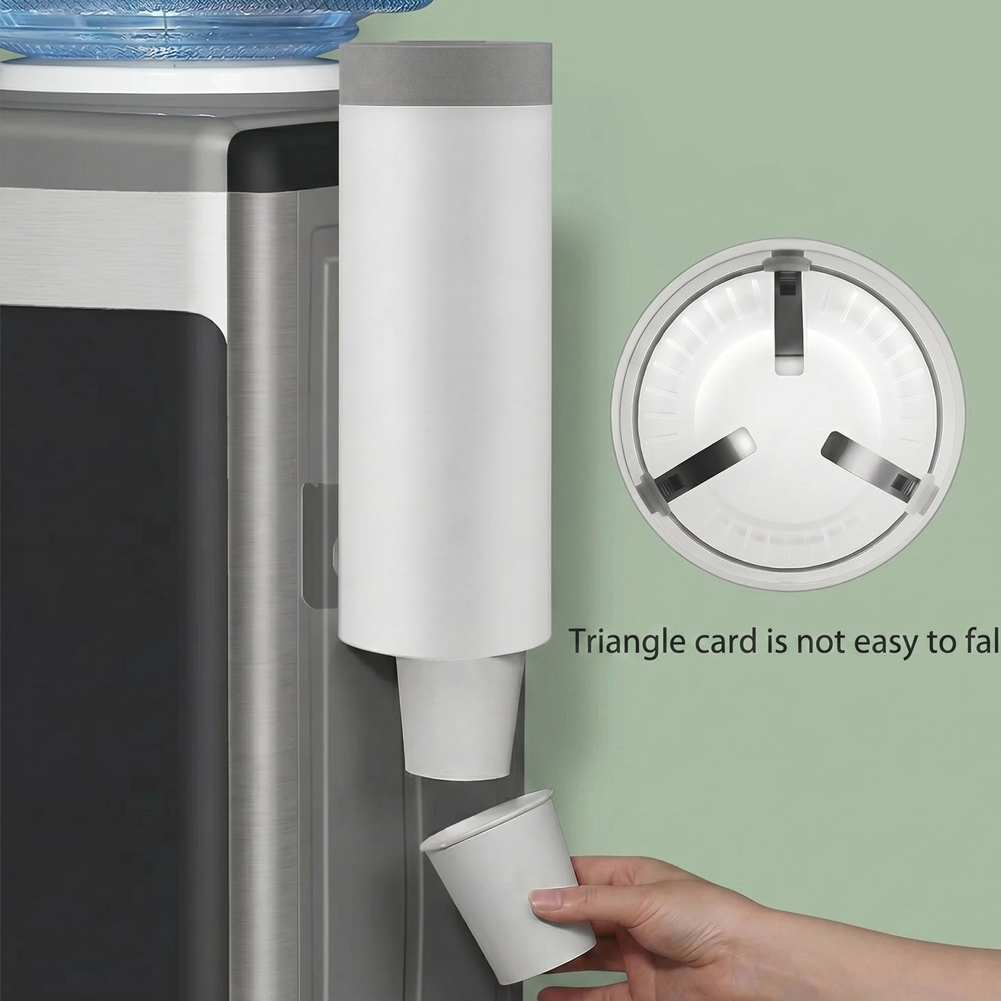 Wall cup holder easy refill
